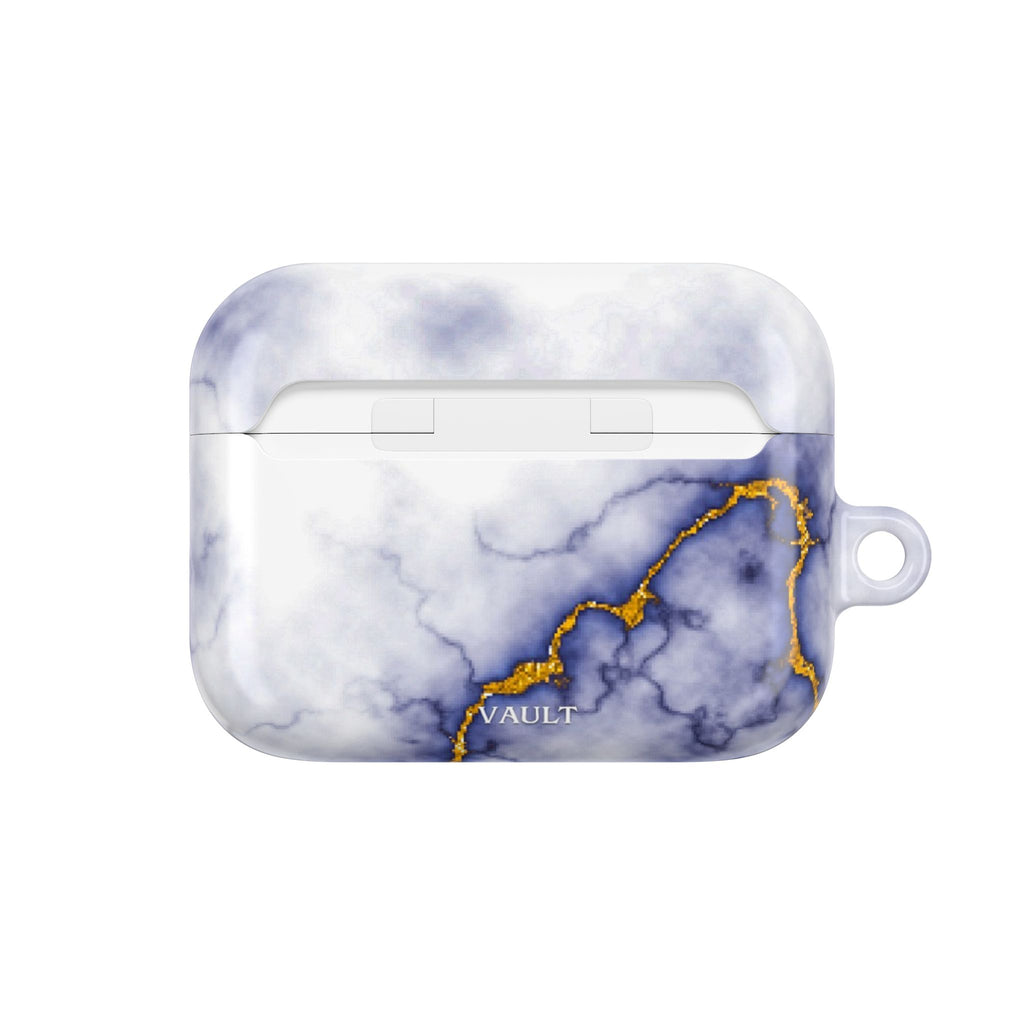 Marble Purple AirPod Case with Gold Veining — Elegant Protective Cover