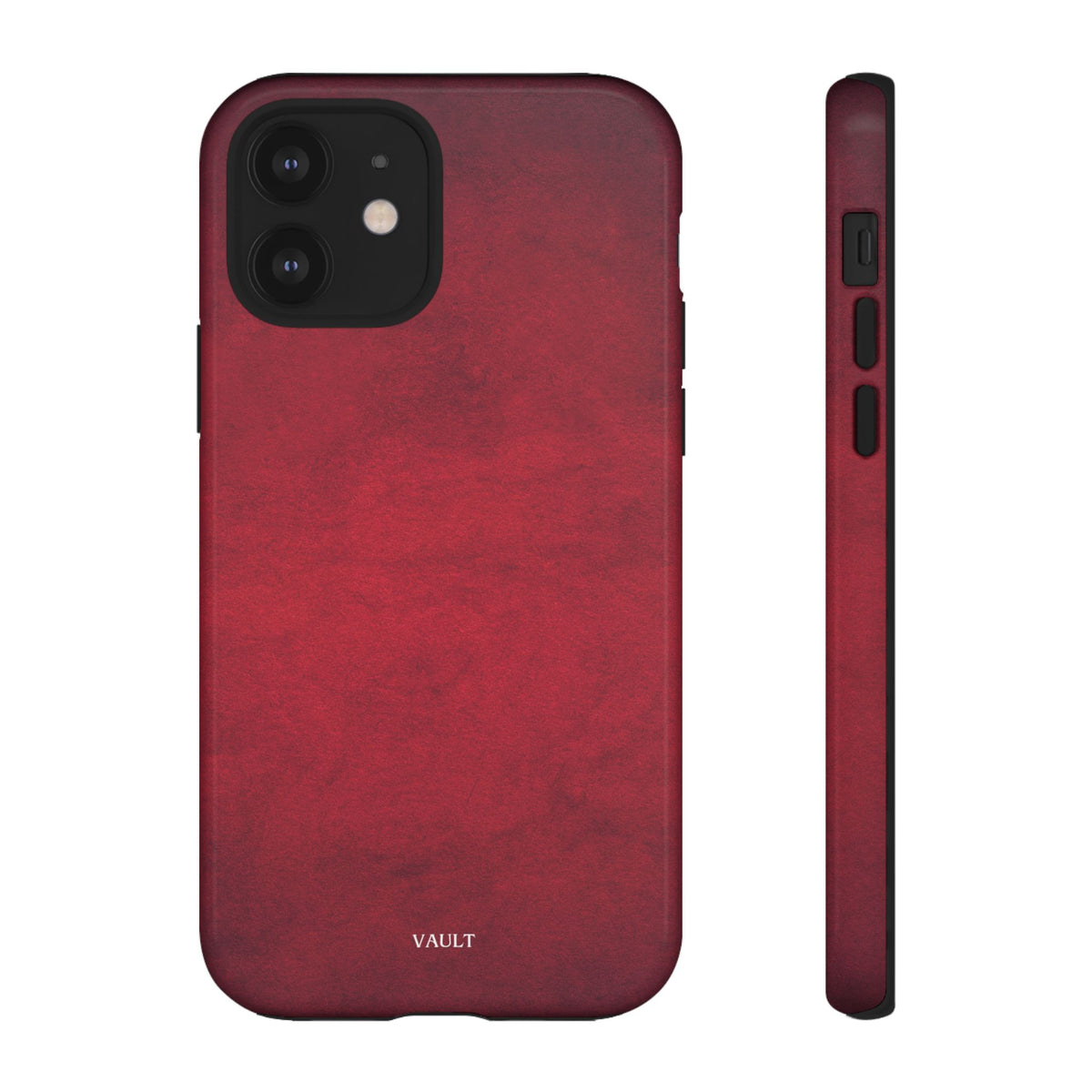 Red Leather Texture Phone Case Impact-Resistant Case