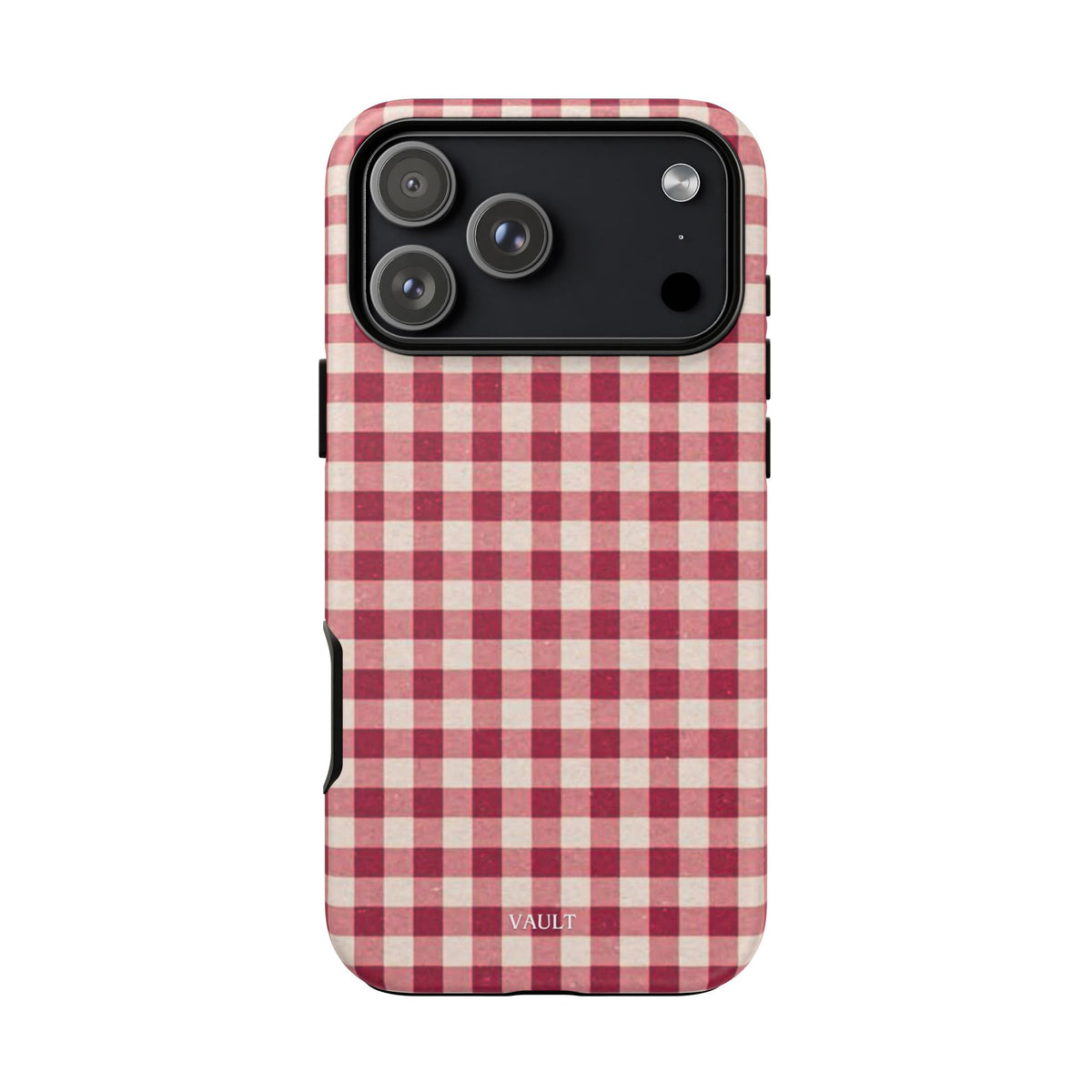 Gingham Phone Case — Red Plaid Tough Case