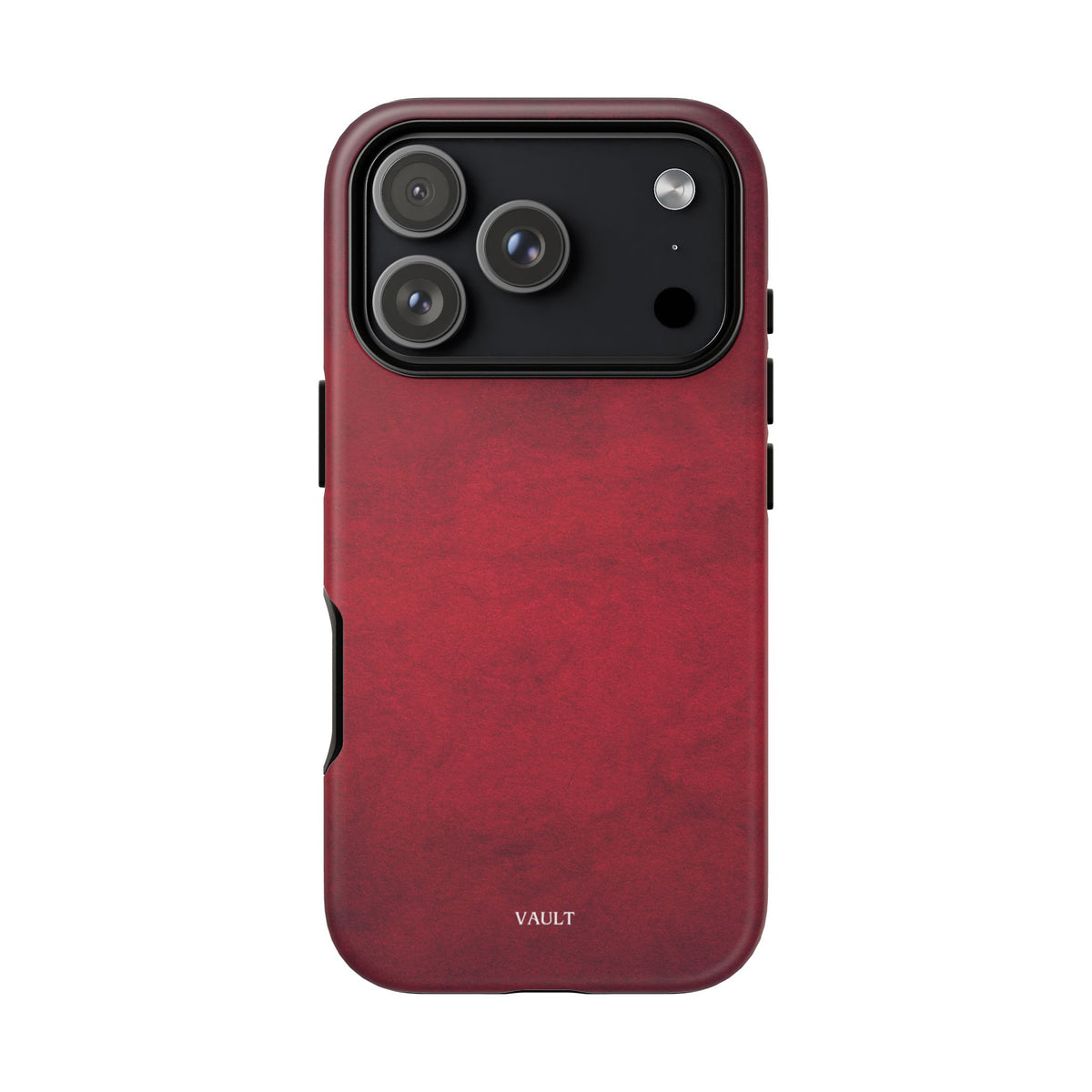 Red Leather Texture Phone Case Impact-Resistant Case