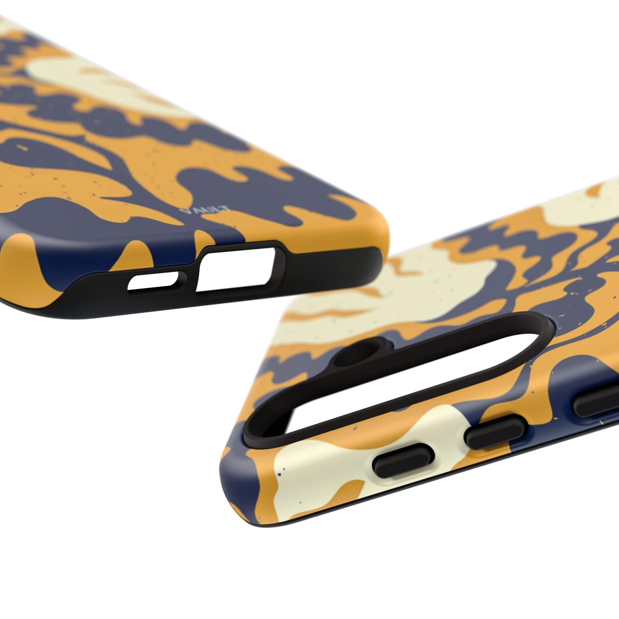 Bold Abstract Floral Phone Case (Navy & Mustard)