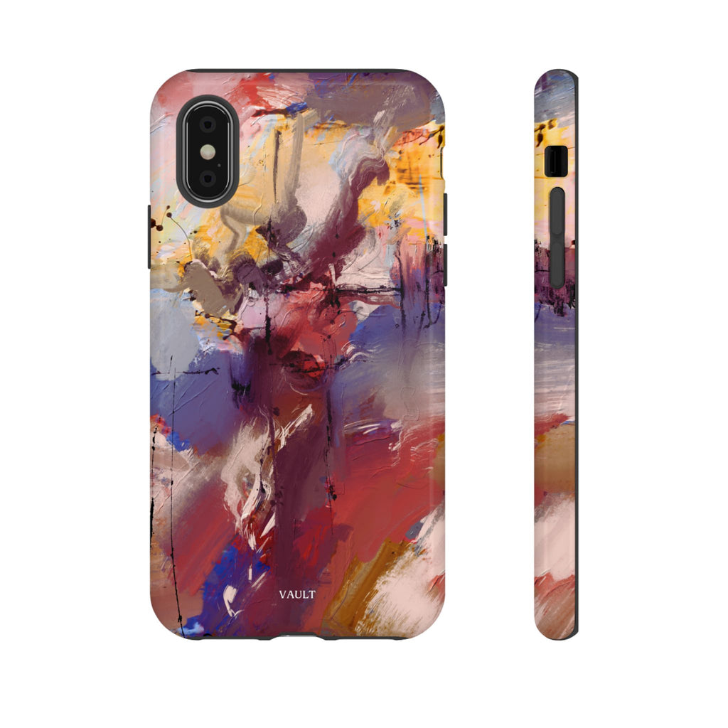 Abstract Brushstroke Tough Phone Case — Colorful Protective iPhone Cover