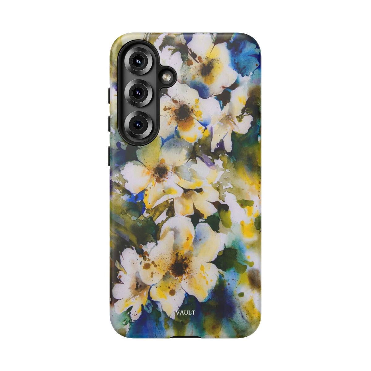 Floral Watercolor Tough Case – Yellow White Blossom Phone Cover
