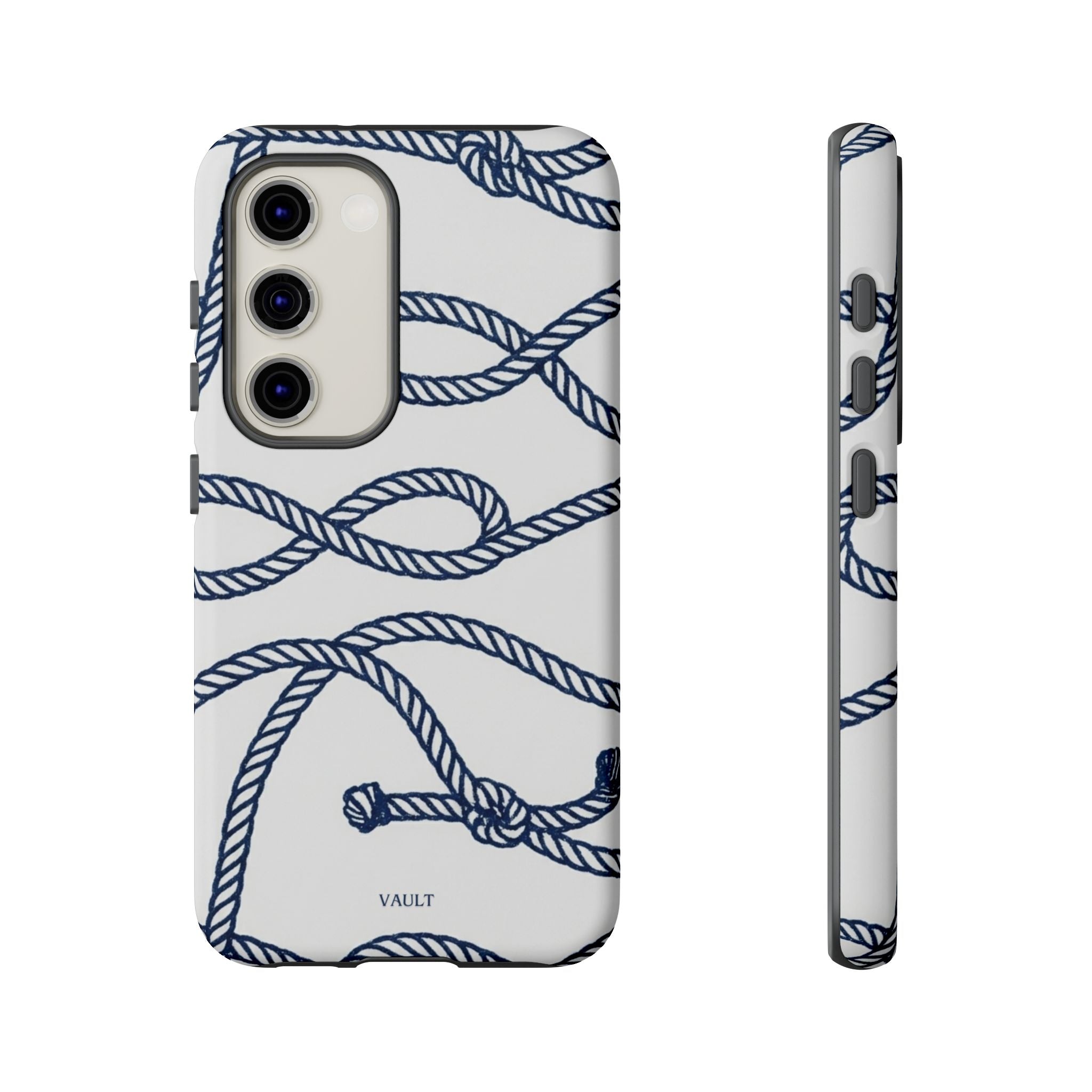 Nautical Rope Tough Case — Protective Phone Cover with Navy Knot Design