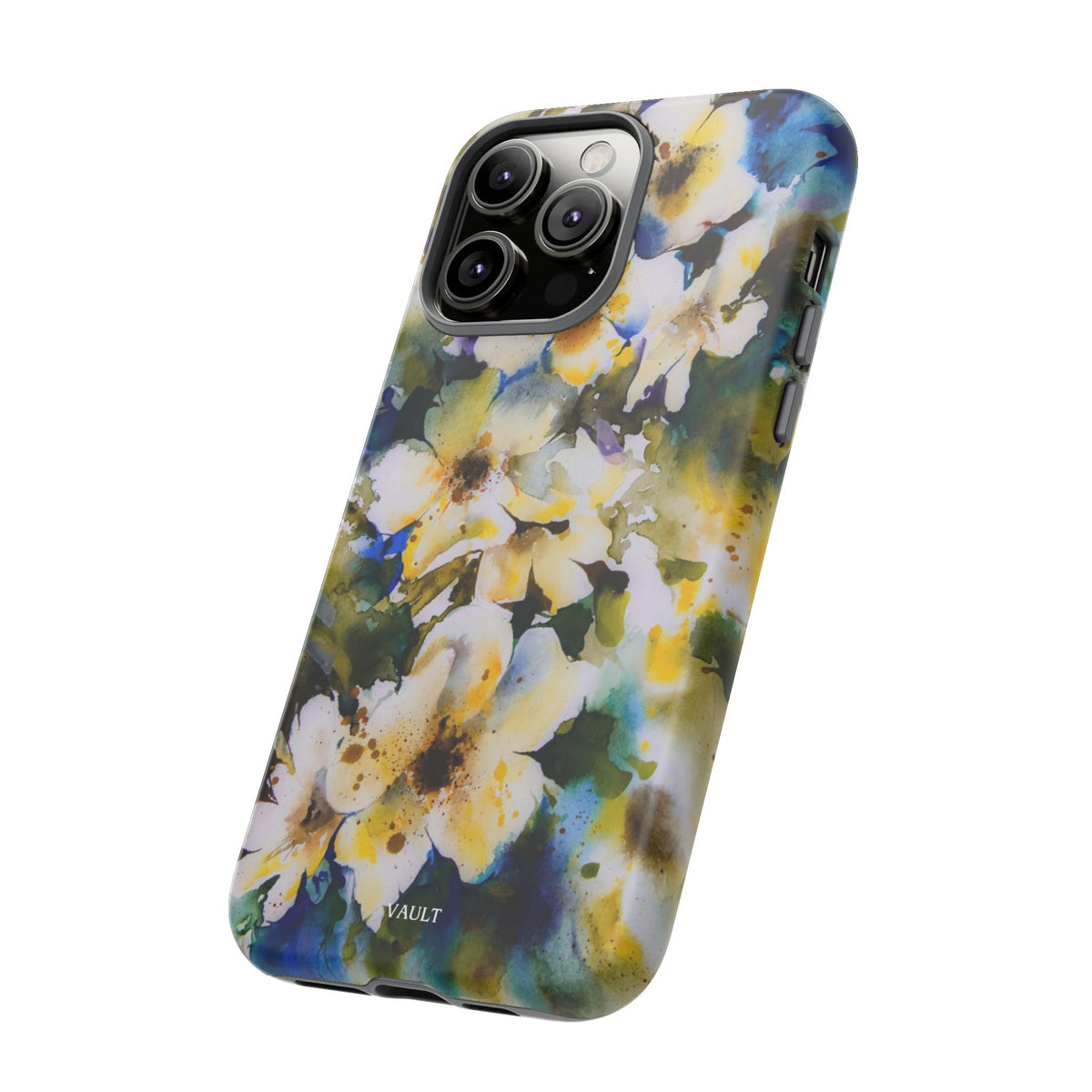 Floral Watercolor Tough Case – Yellow White Blossom Phone Cover