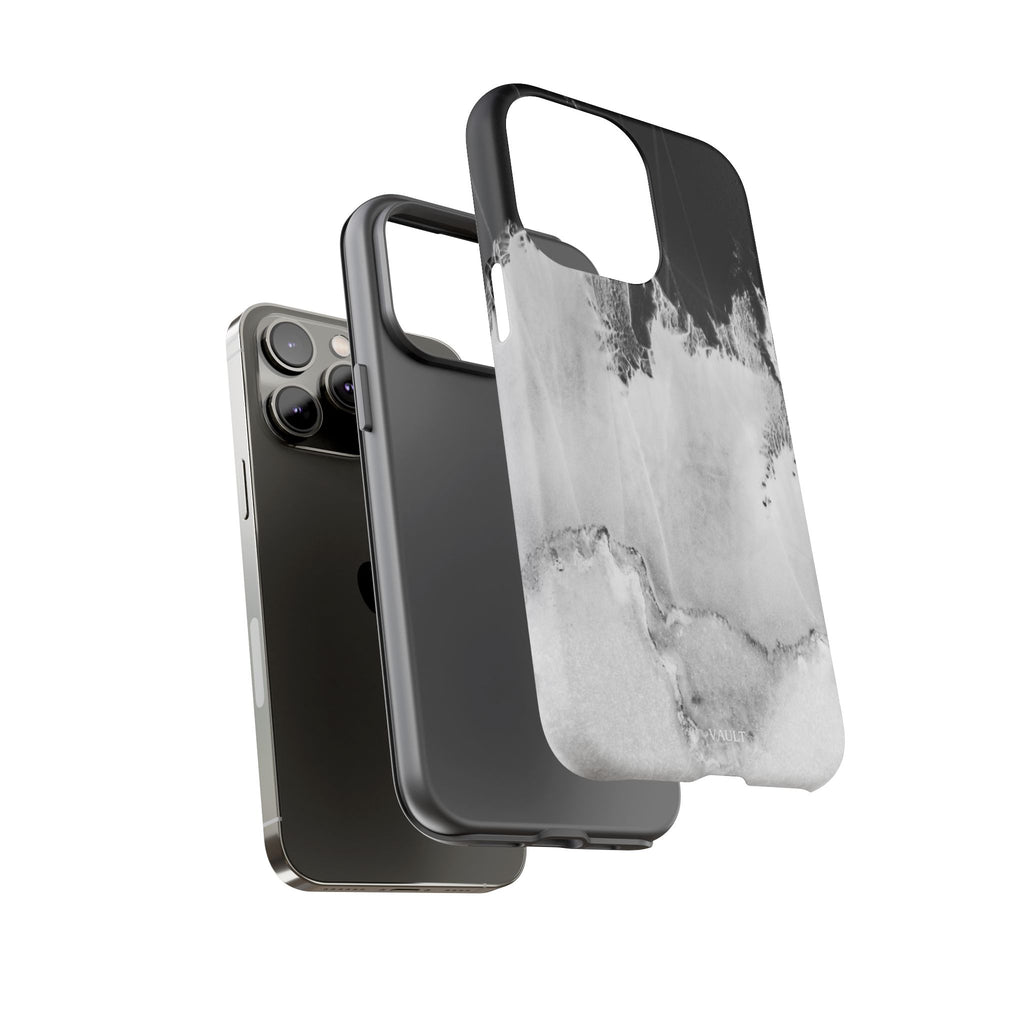Marble Ink Tough Case — Black & White Abstract Phone Cover
