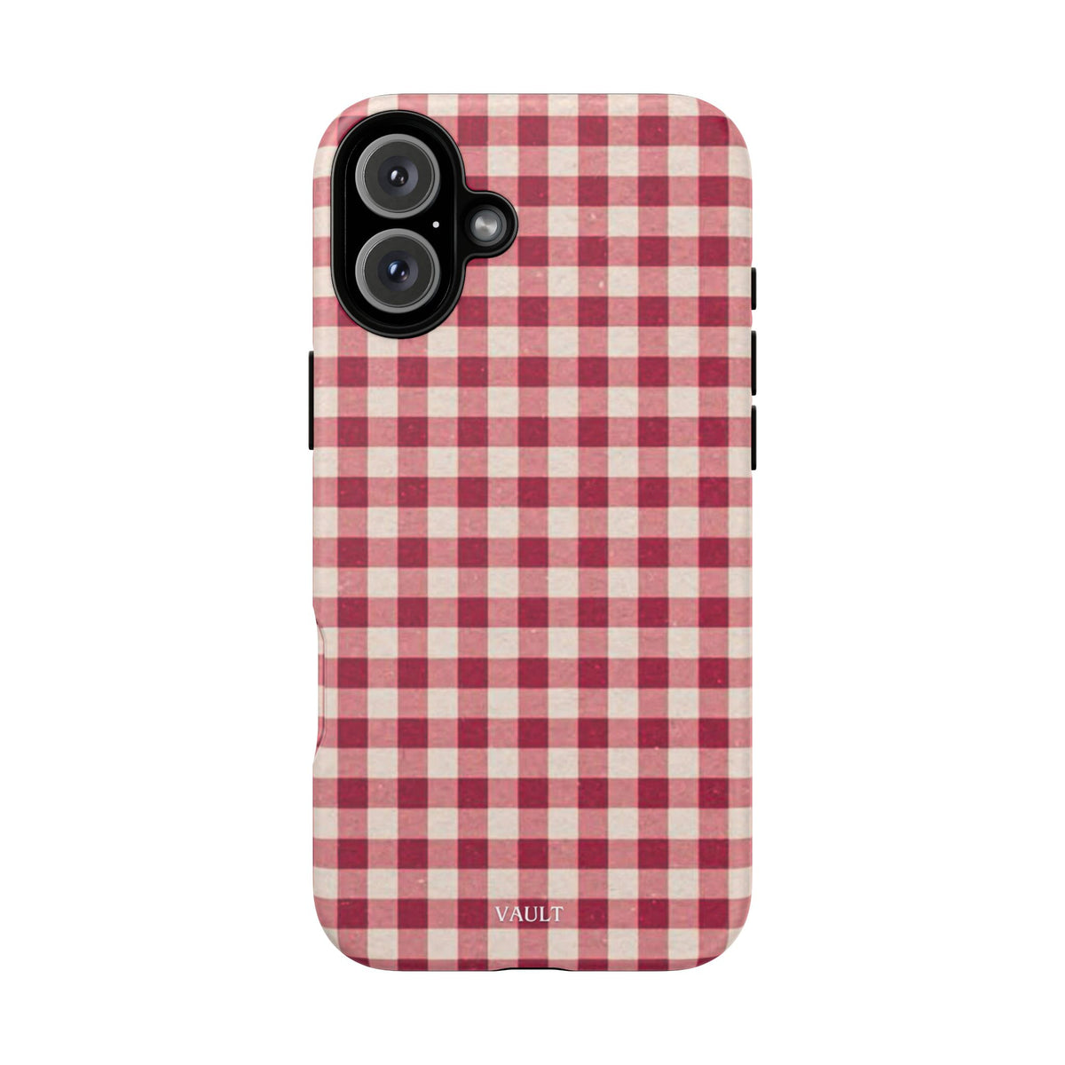 Gingham Phone Case — Red Plaid Tough Case