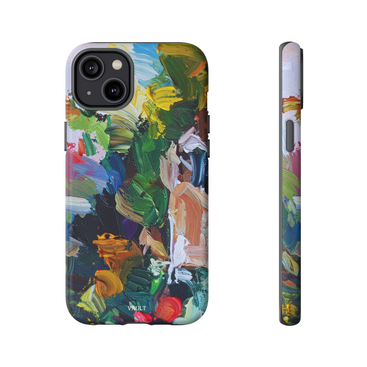 Abstract Paint Brushstroke Phone Case — Colorful Artistic Tough Case