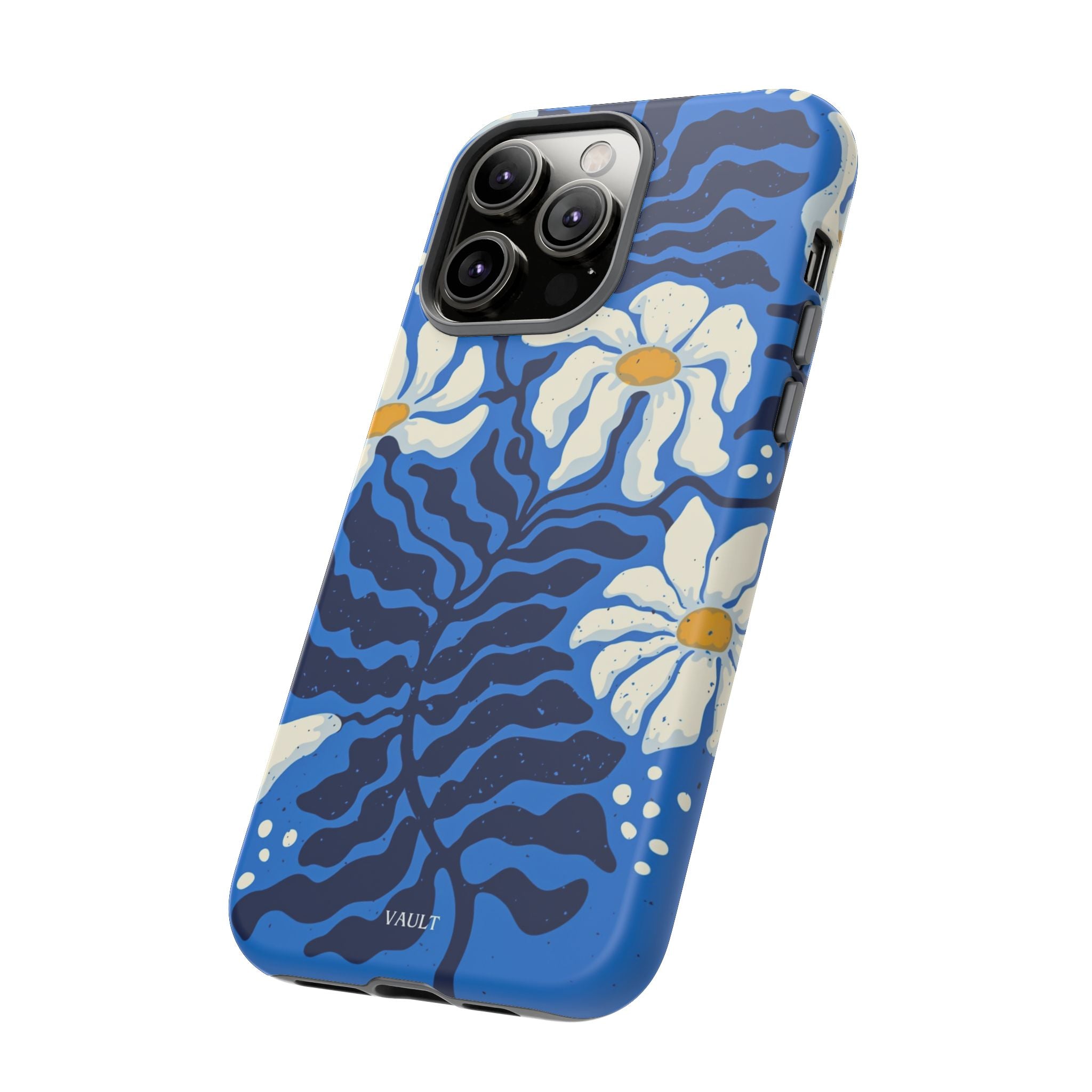 Blue Daisy Tough Phone Case — Floral Protective Phone Cover