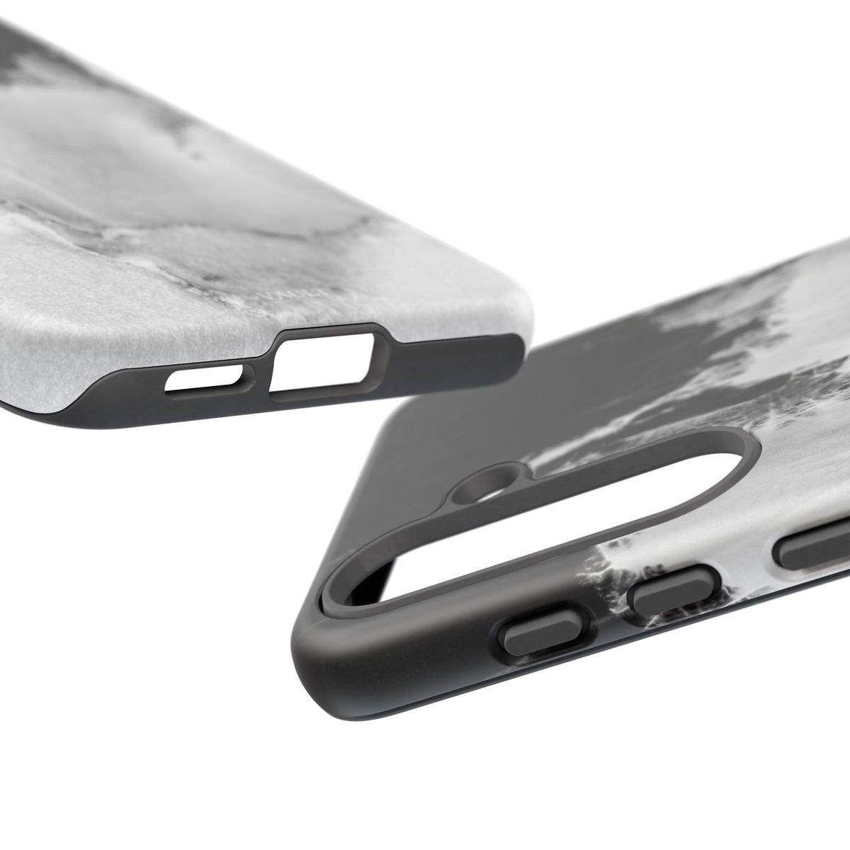 Marble Ink Tough Case — Black & White Abstract Phone Cover
