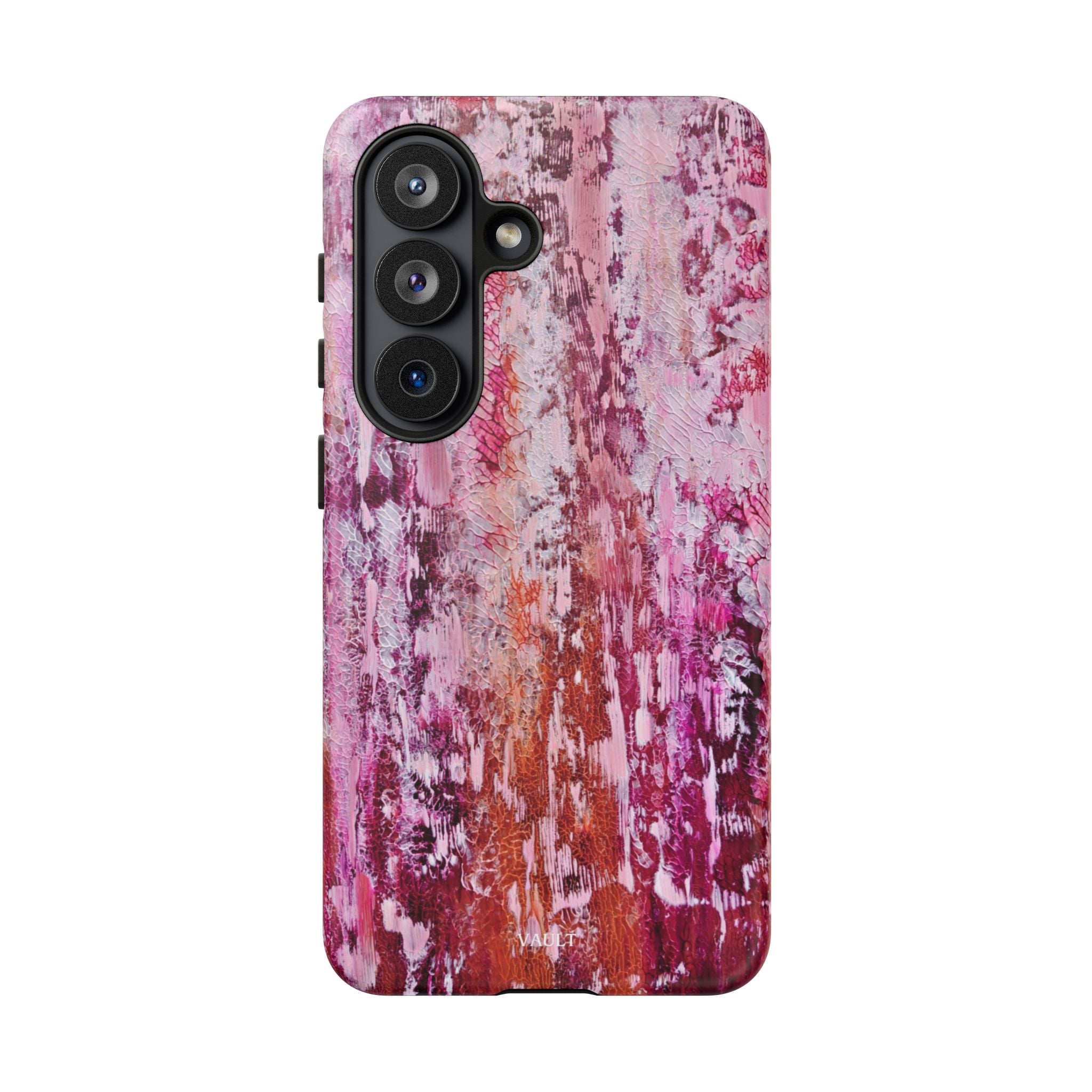 Pink Abstract Art Tough Phone Case — Protective Artistic Phone Cover