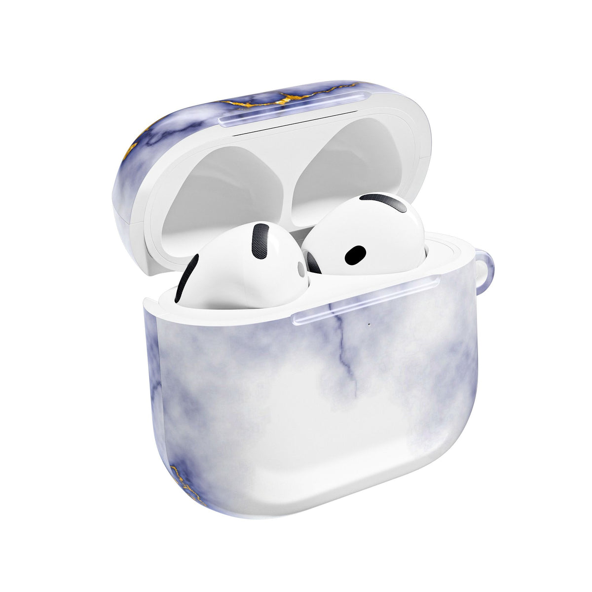 Marble Purple AirPod Case with Gold Veining — Elegant Protective Cover
