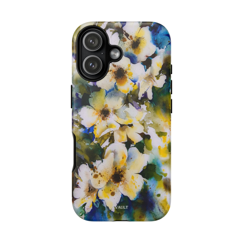Floral Watercolor Tough Case – Yellow White Blossom Phone Cover