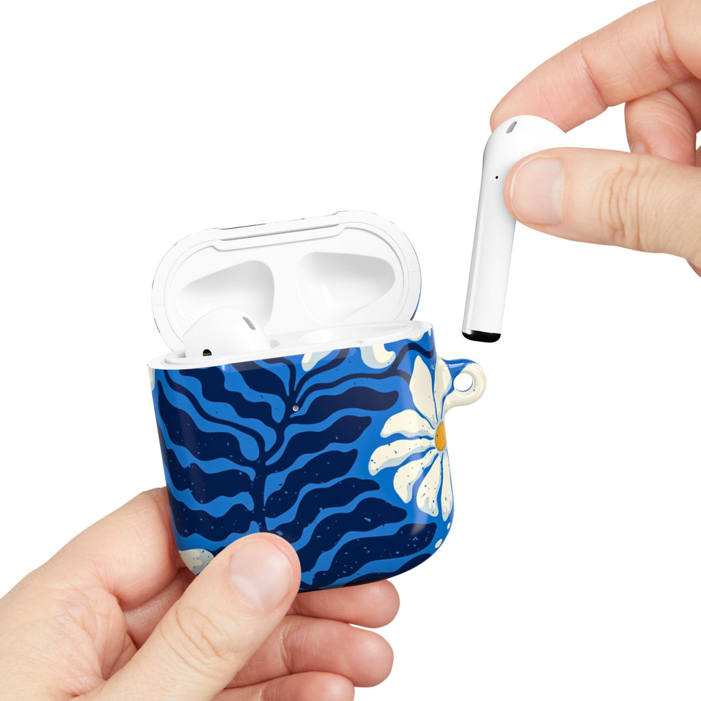 Blue Floral Daisy AirPod Case