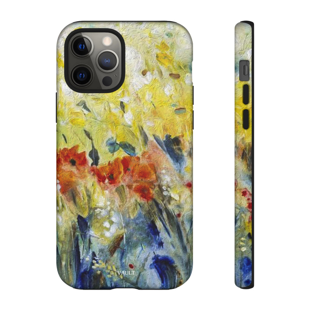 Floral Watercolor Phone Case — Yellow Garden Tough Cases