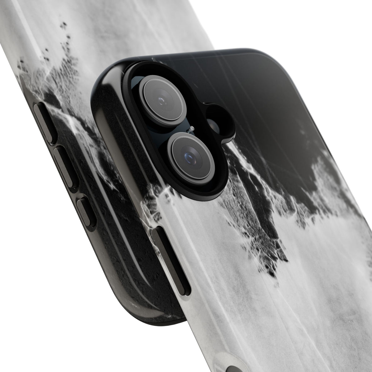 Marble Ink Tough Case — Black & White Abstract Phone Cover