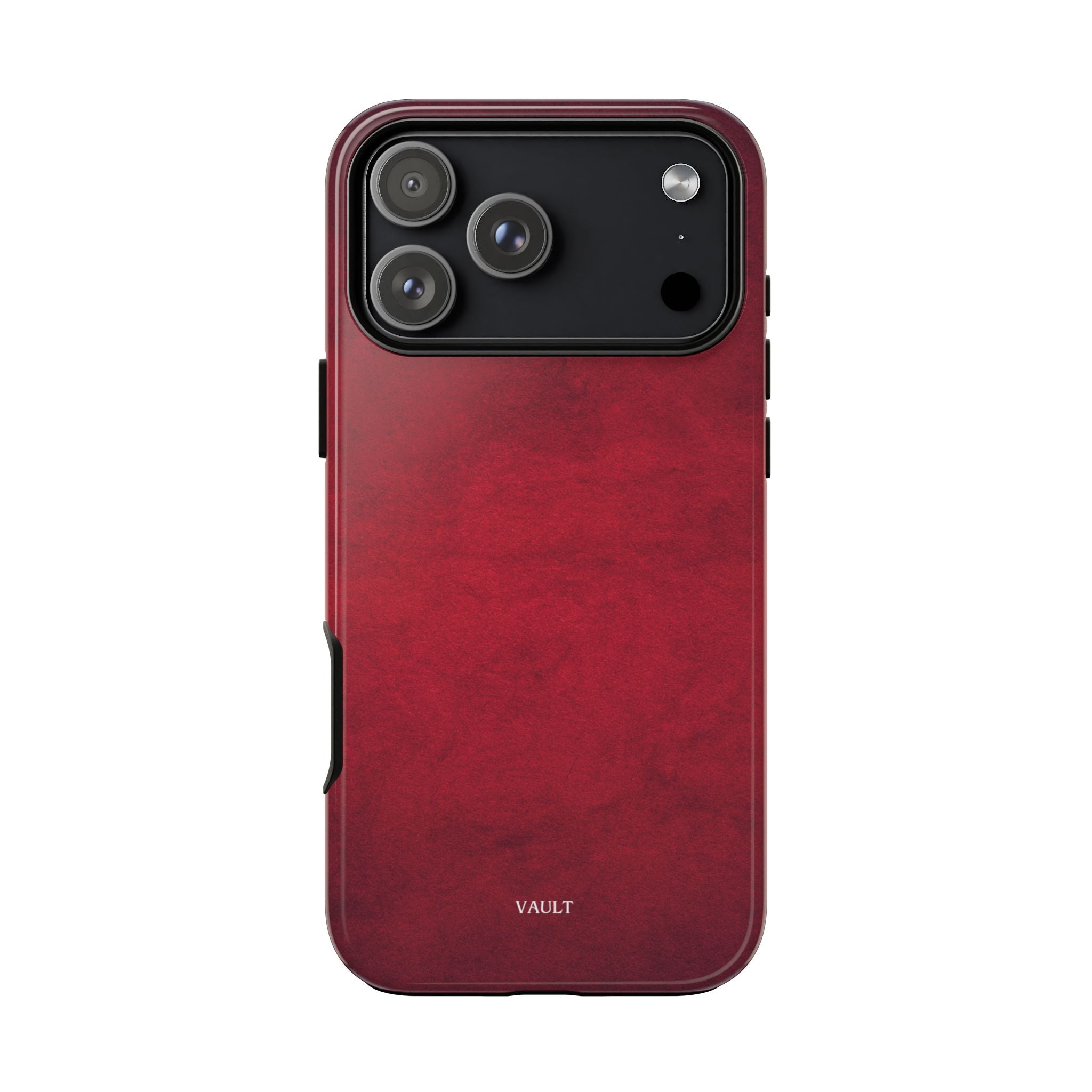 Red Leather Texture Phone Case Impact-Resistant Case