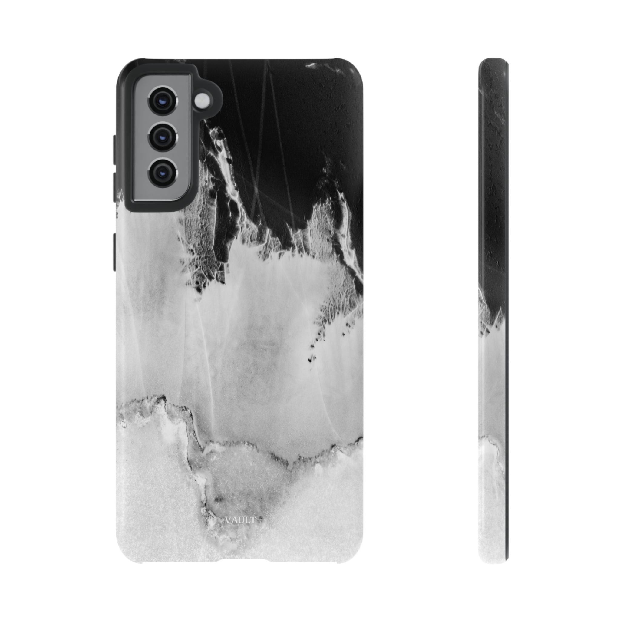 Marble Ink Tough Case — Black & White Abstract Phone Cover