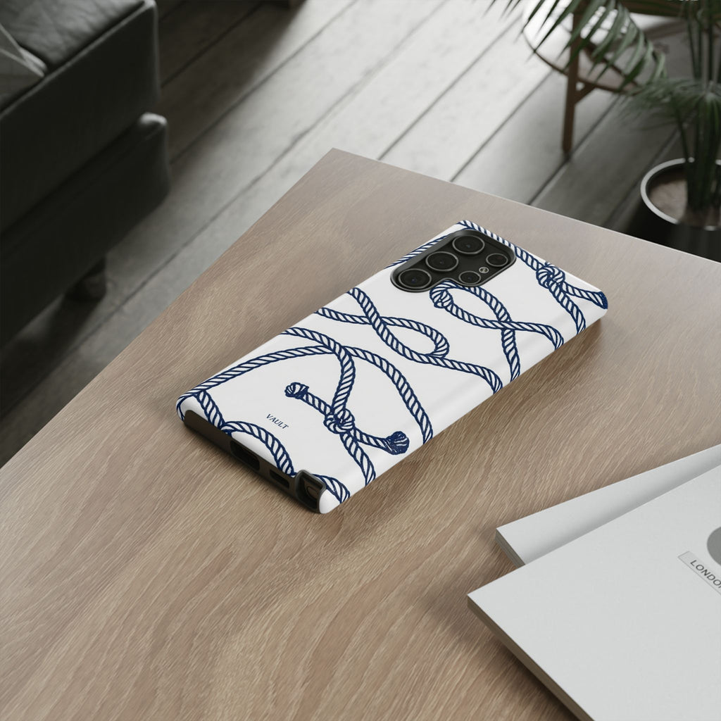 Nautical Rope Tough Case — Protective Phone Cover with Navy Knot Design