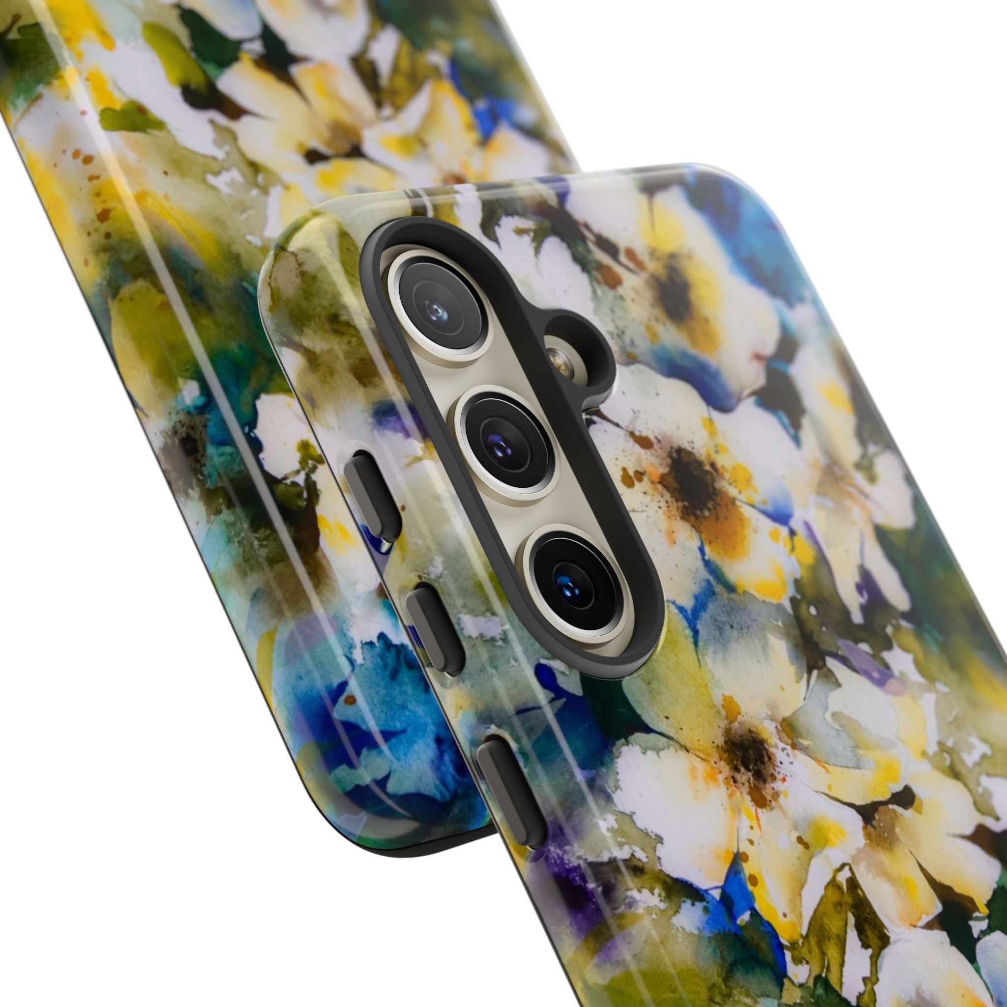 Floral Watercolor Tough Case – Yellow White Blossom Phone Cover