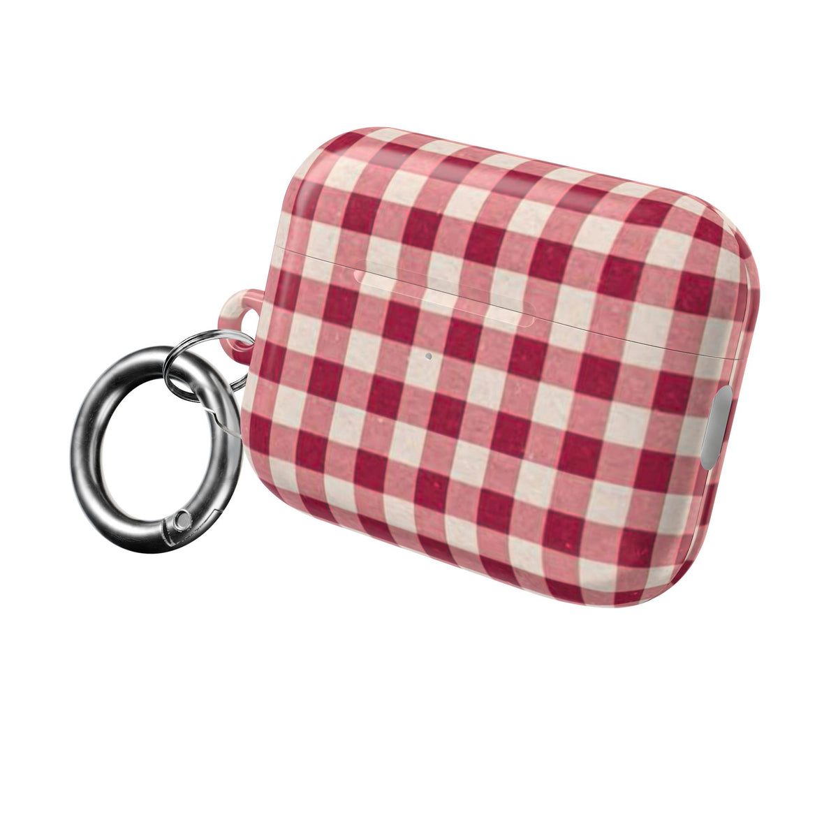 Plaid AirPod Case — Red Buffalo Check Protective Cover