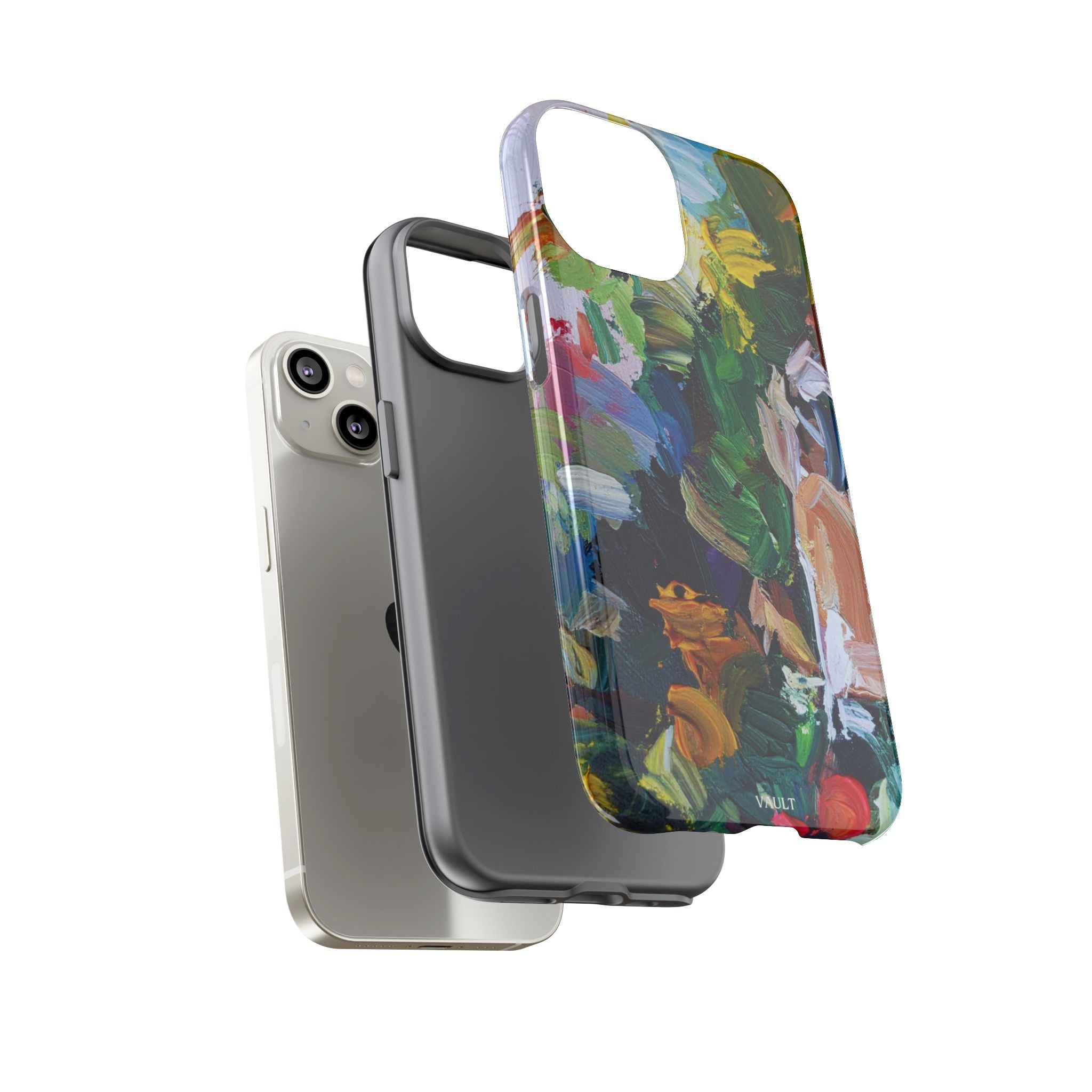 Abstract Paint Brushstroke Phone Case — Colorful Artistic Tough Case