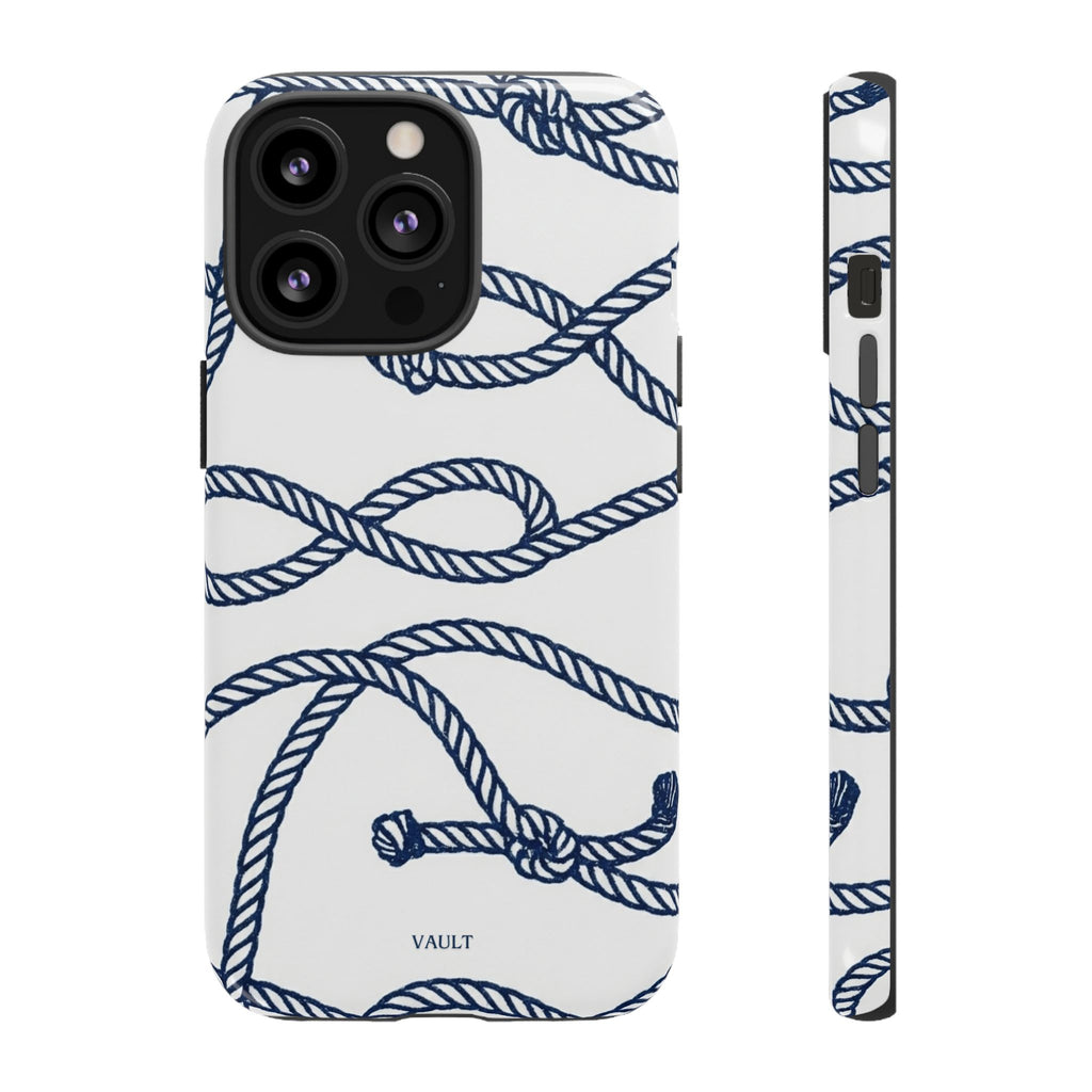 Nautical Rope Tough Case — Protective Phone Cover with Navy Knot Design