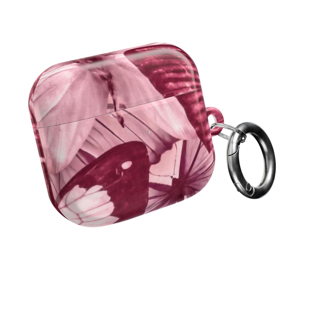 Floral Parasol AirPod Case — Vintage Pink Umbrella Design
