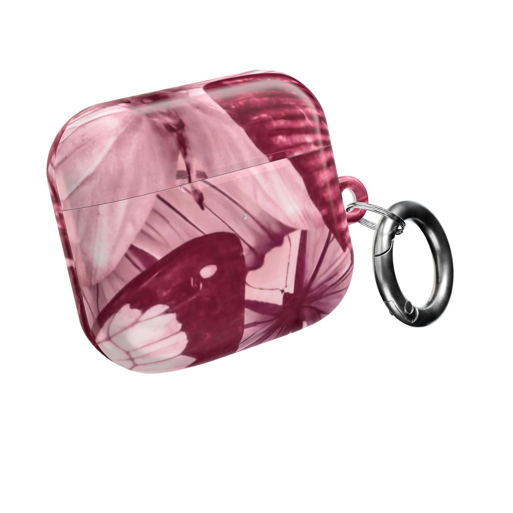 Floral Parasol AirPod Case — Vintage Pink Umbrella Design