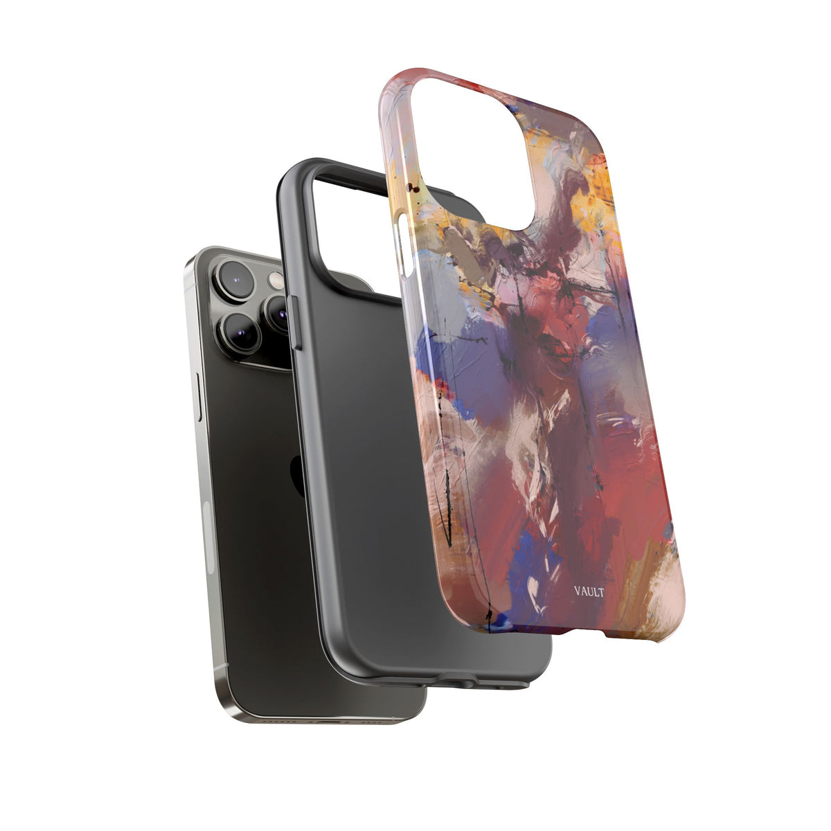 Abstract Brushstroke Tough Phone Case — Colorful Protective iPhone Cover