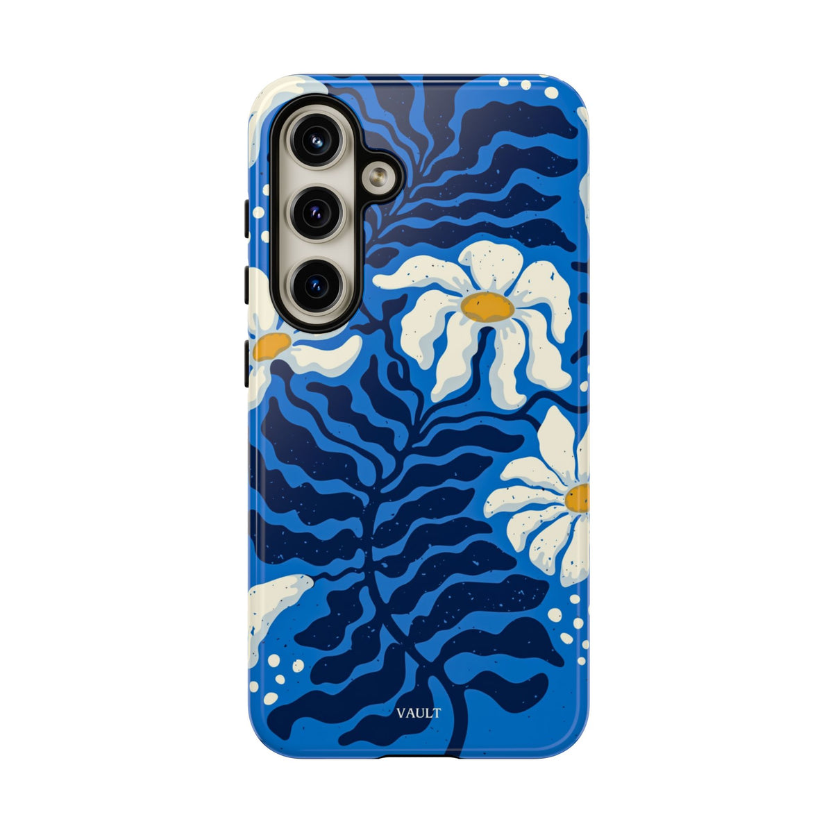 Blue Daisy Tough Phone Case — Floral Protective Phone Cover