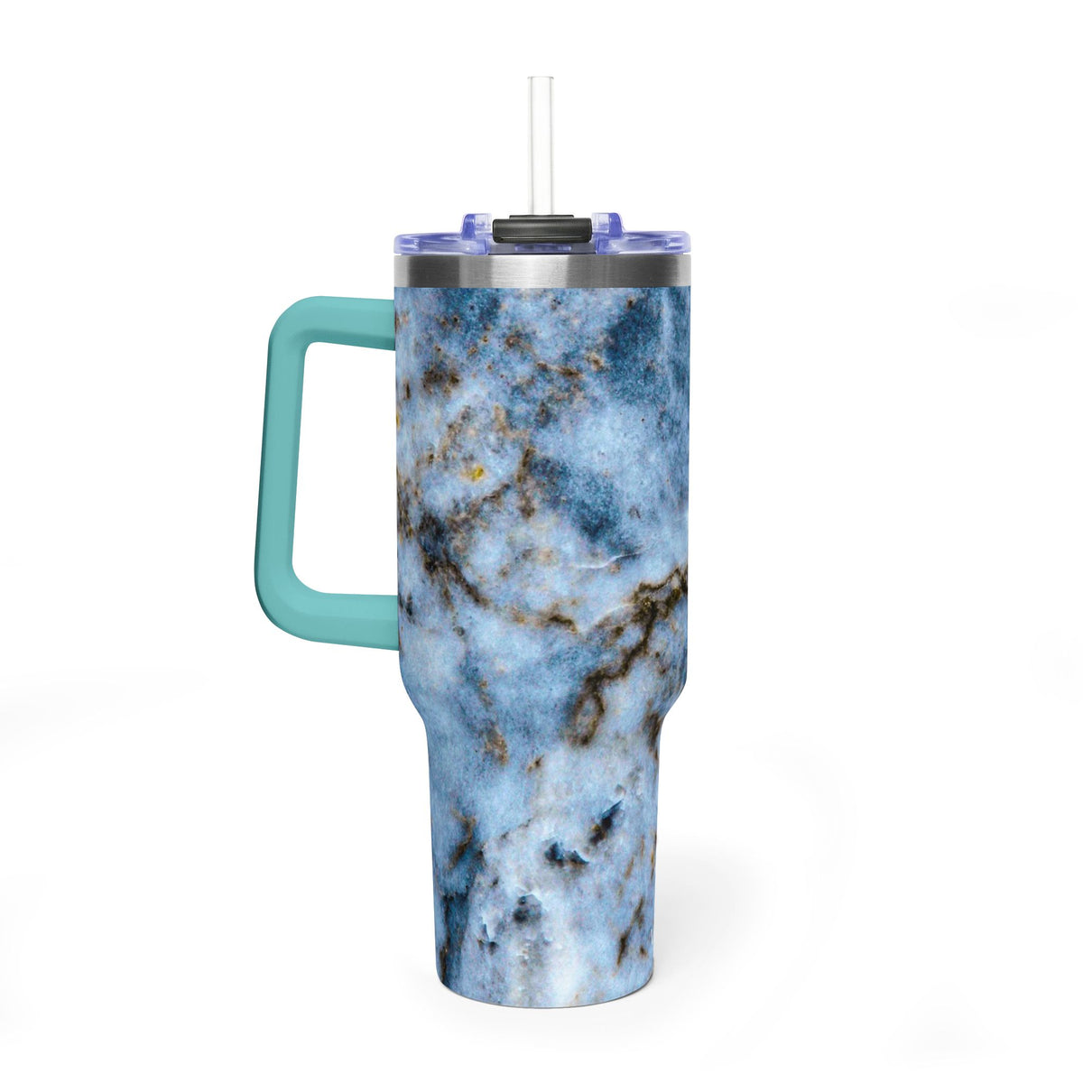 40oz Blue Marble Vacuum Tumbler