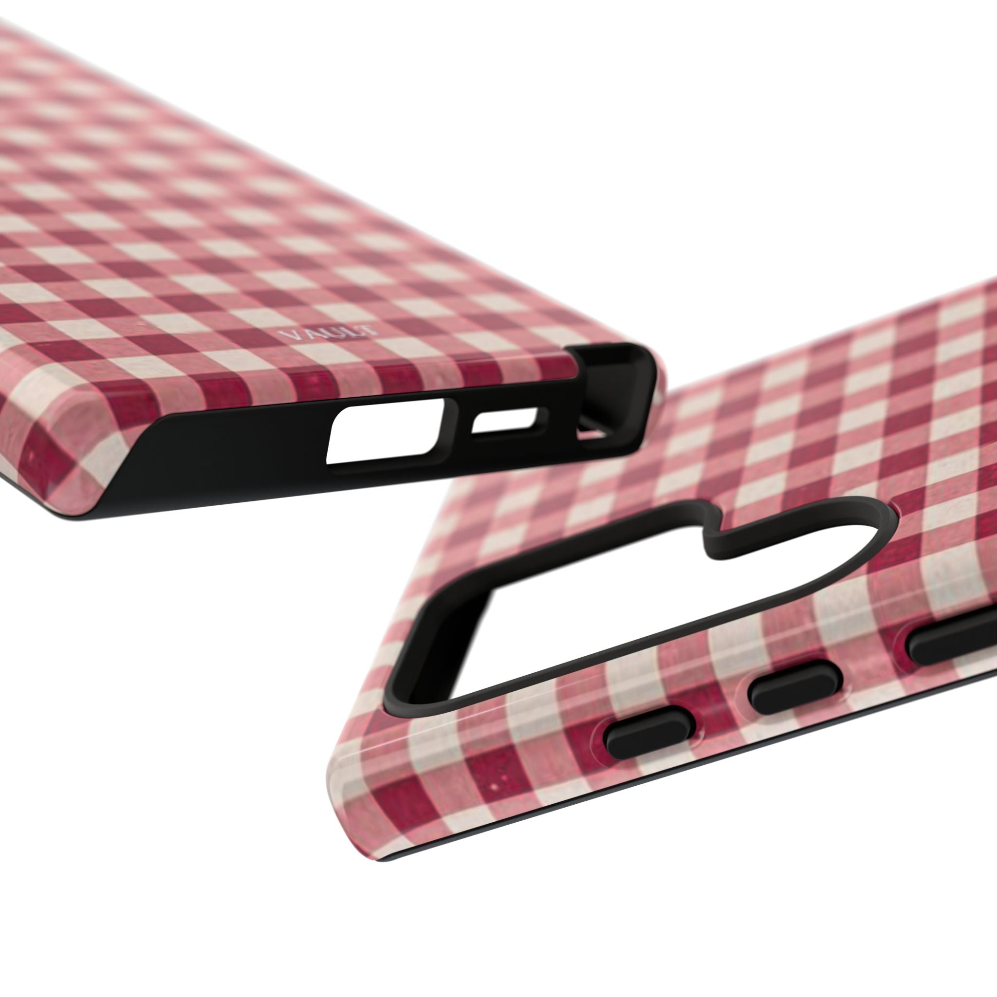 Gingham Phone Case — Red Plaid Tough Case