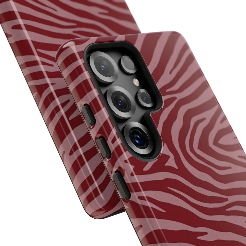Red Zebra Print Tough Phone Case