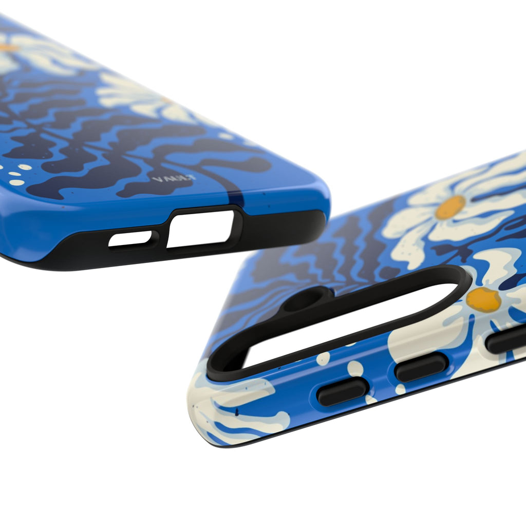 Blue Daisy Tough Phone Case — Floral Protective Phone Cover