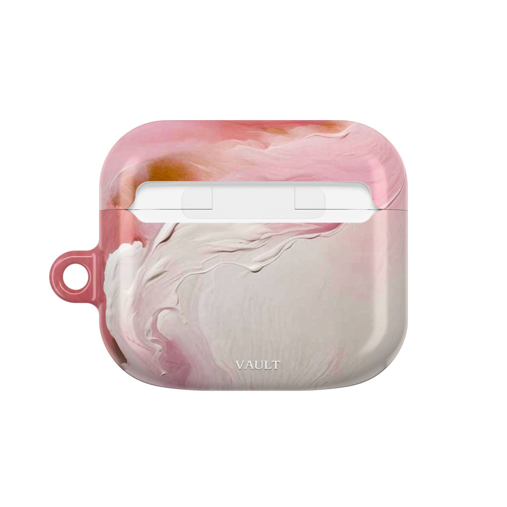 Pink Marble AirPod Case – Swirl Pattern Protective Cover