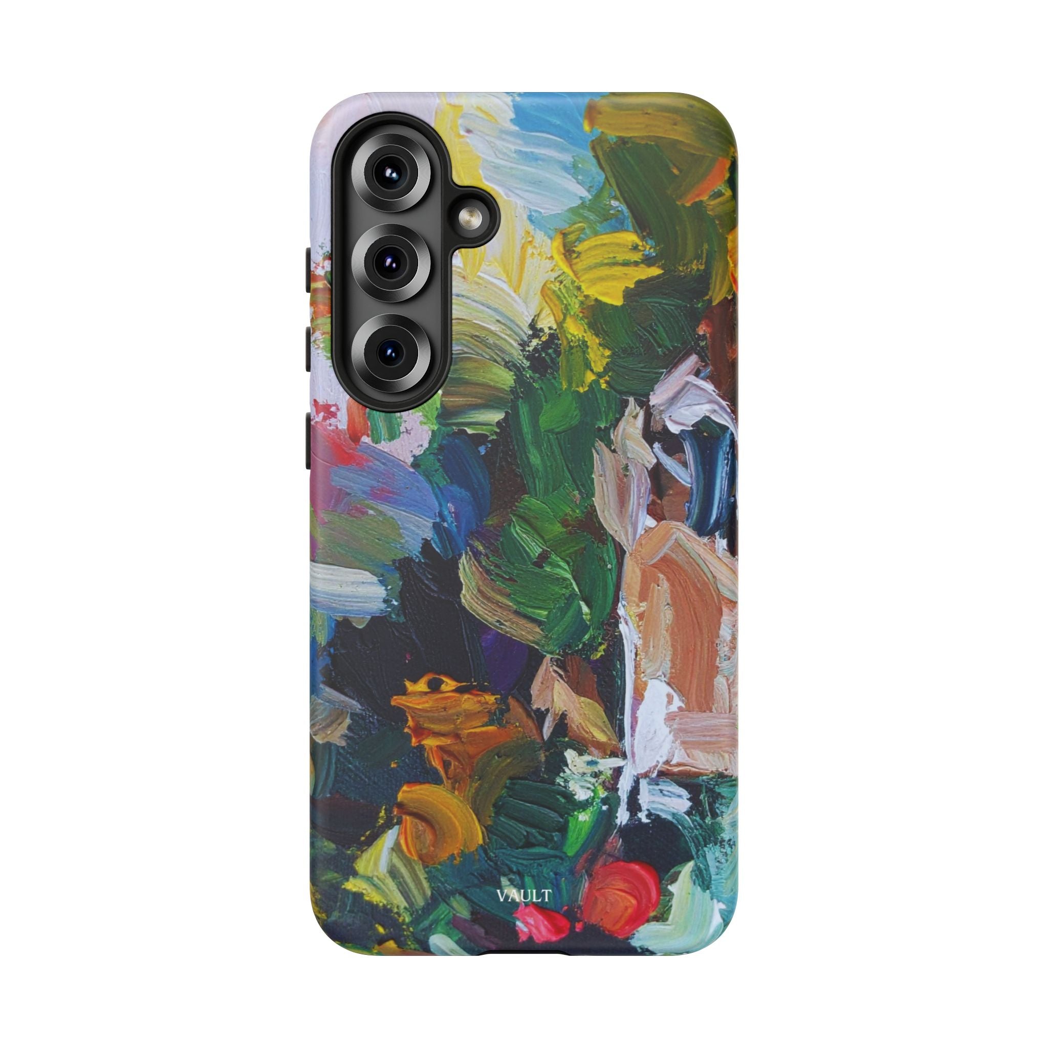 Abstract Paint Brushstroke Phone Case — Colorful Artistic Tough Case