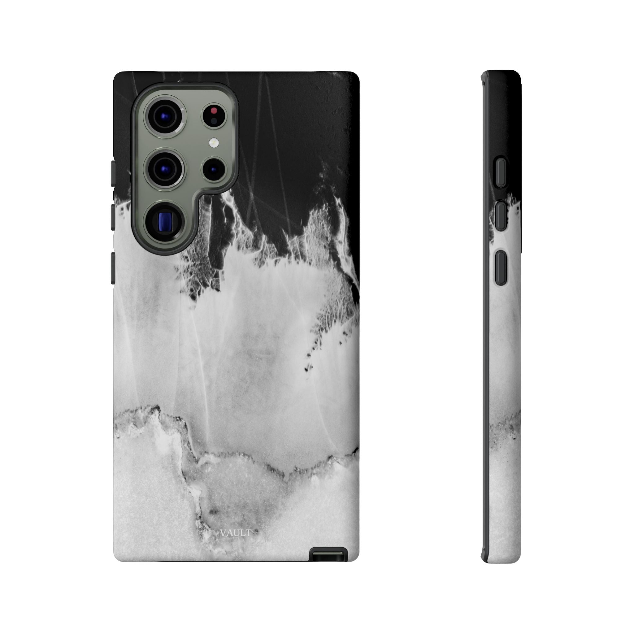 Marble Ink Tough Case — Black & White Abstract Phone Cover