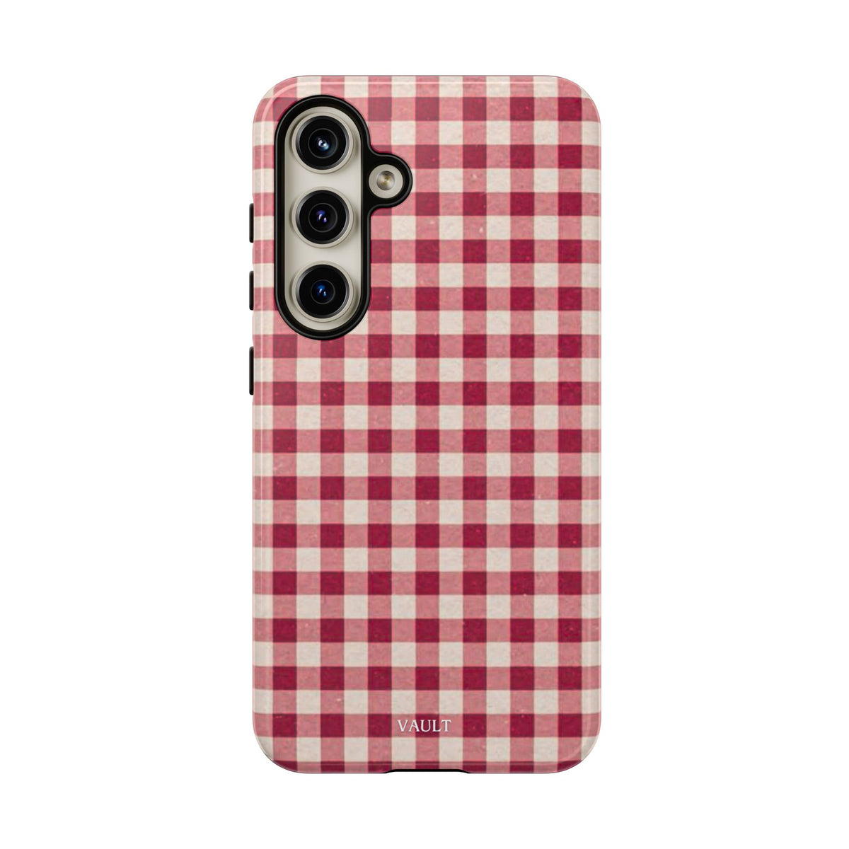 Gingham Phone Case — Red Plaid Tough Case