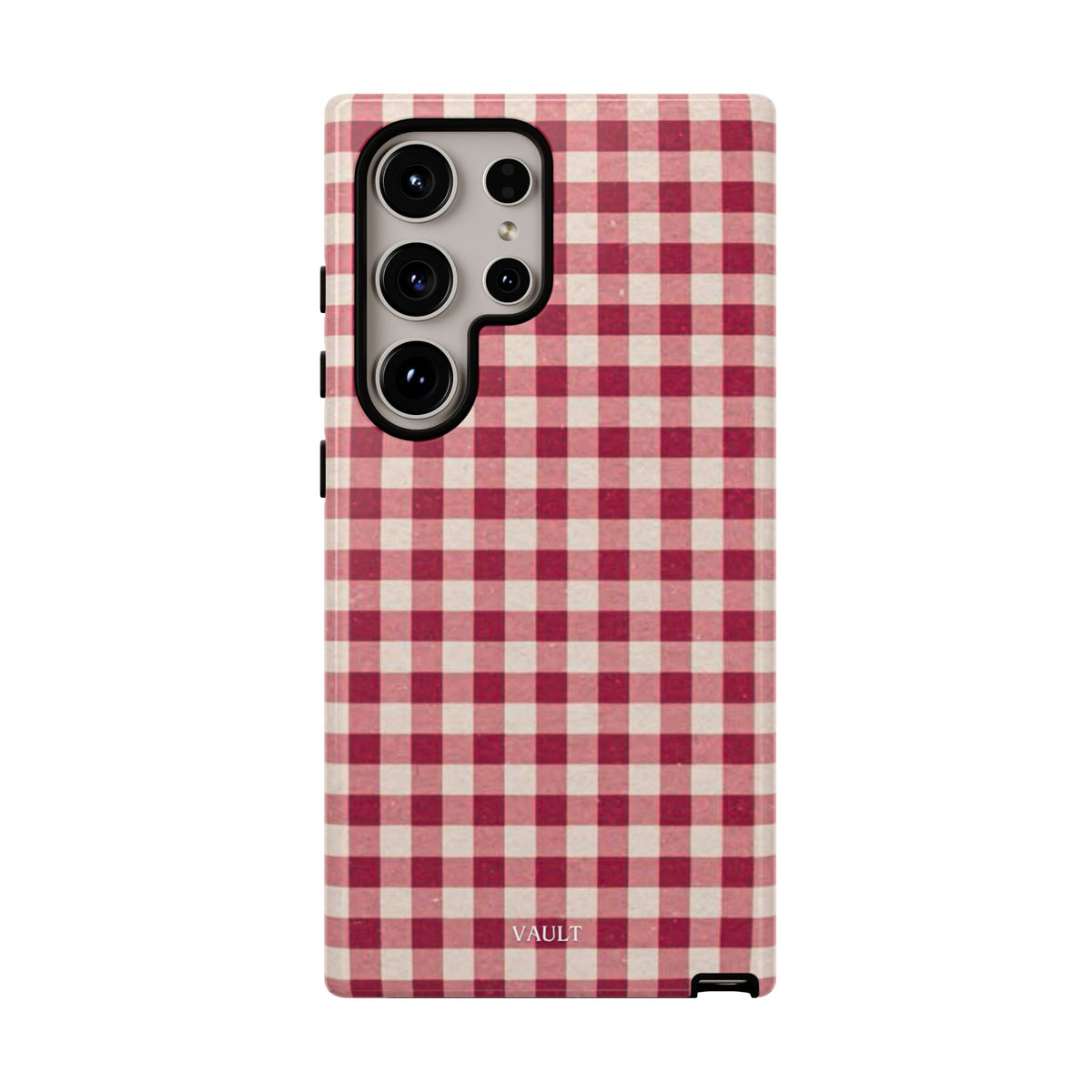Gingham Phone Case — Red Plaid Tough Case