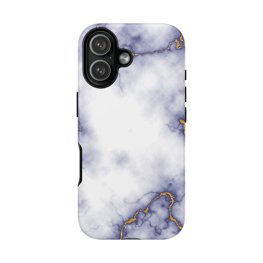 Purple Marble Tough Phone Case with Gold Veins
