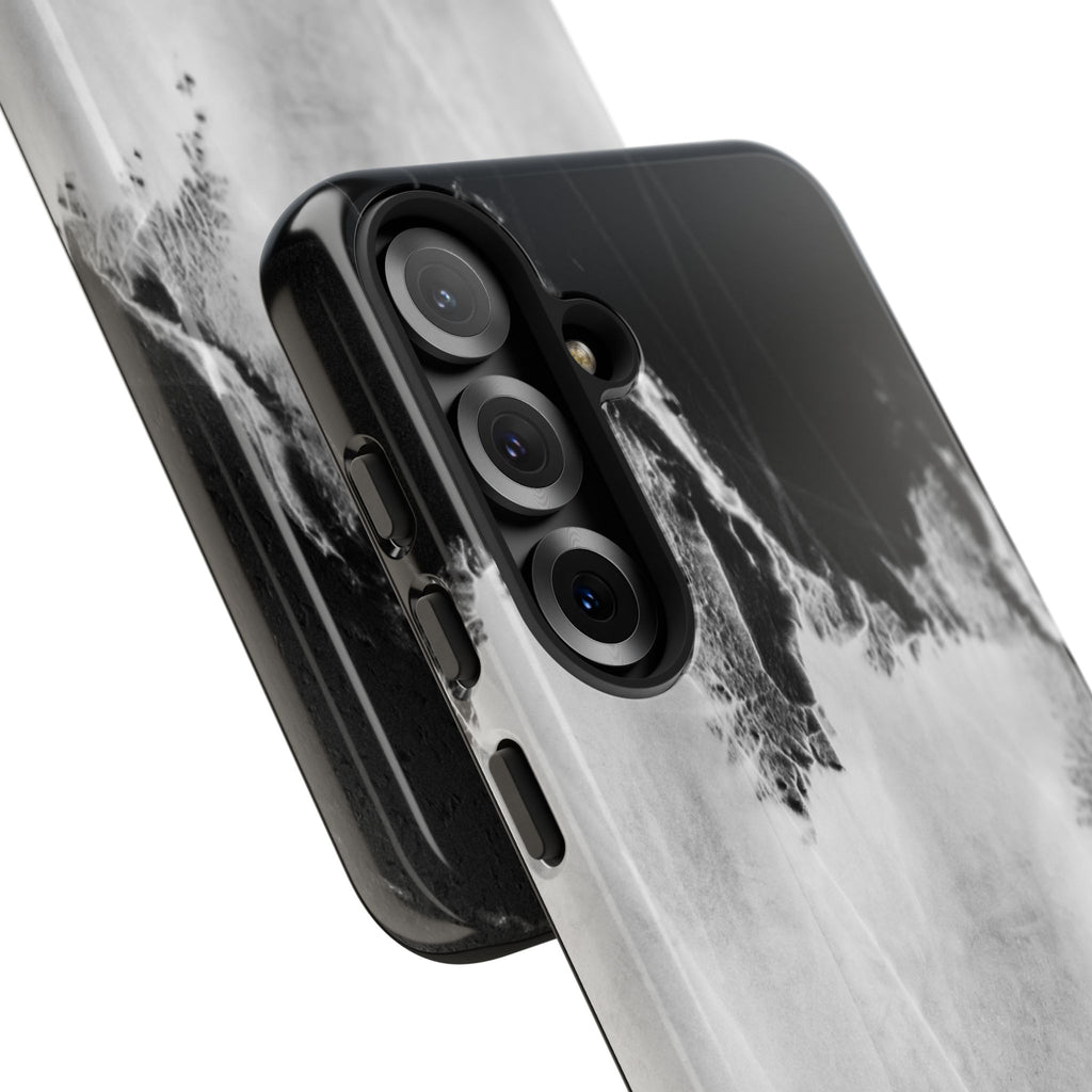 Marble Ink Tough Case — Black & White Abstract Phone Cover