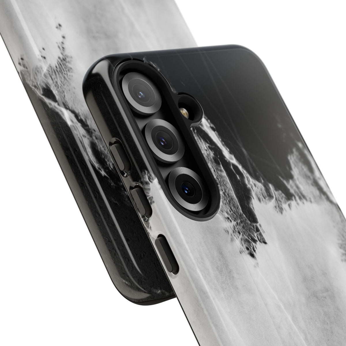 Marble Ink Tough Case — Black & White Abstract Phone Cover