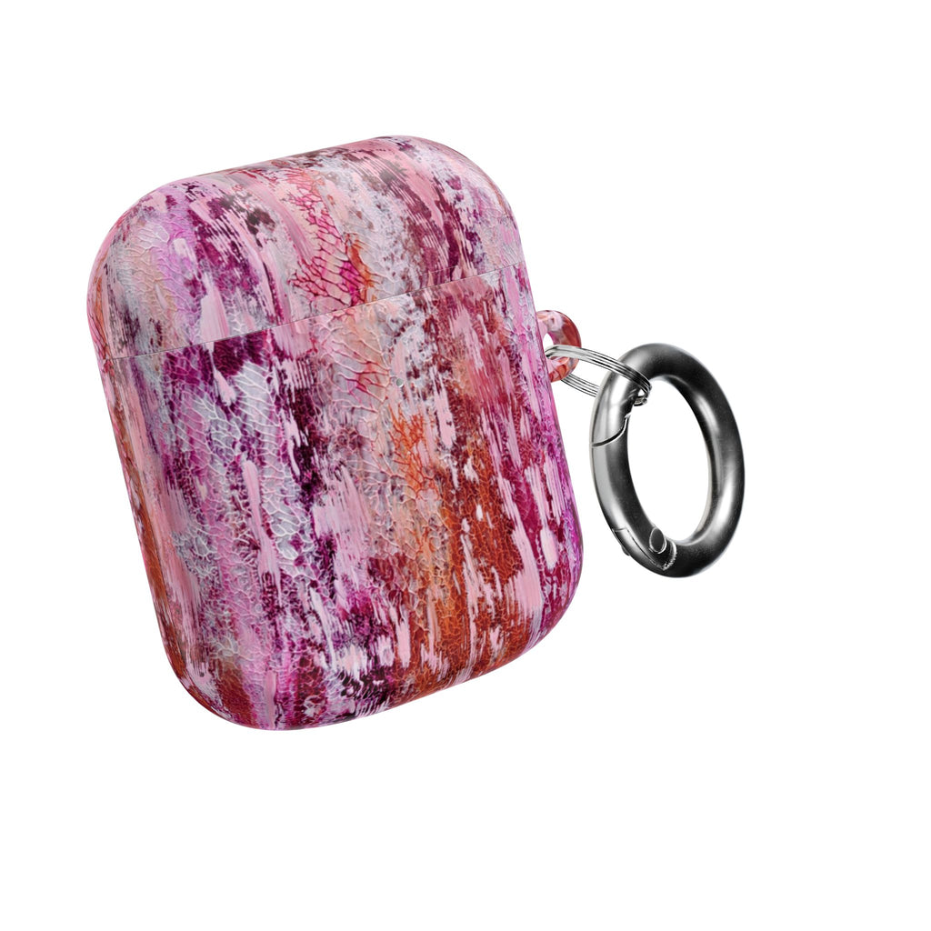 Abstract Pink Marble AirPod Case – Protective Artistic Earbud Cover