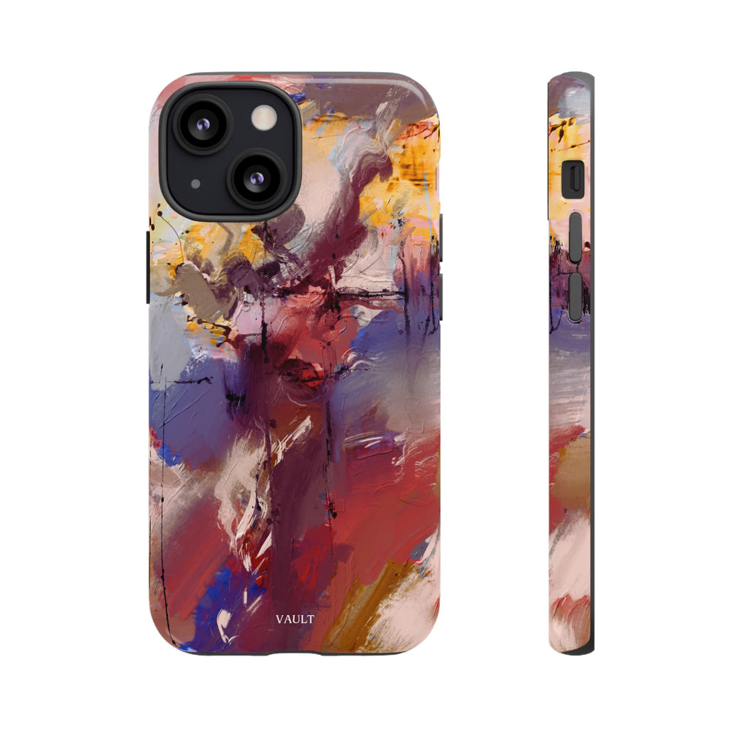 Abstract Brushstroke Tough Phone Case — Colorful Protective iPhone Cover