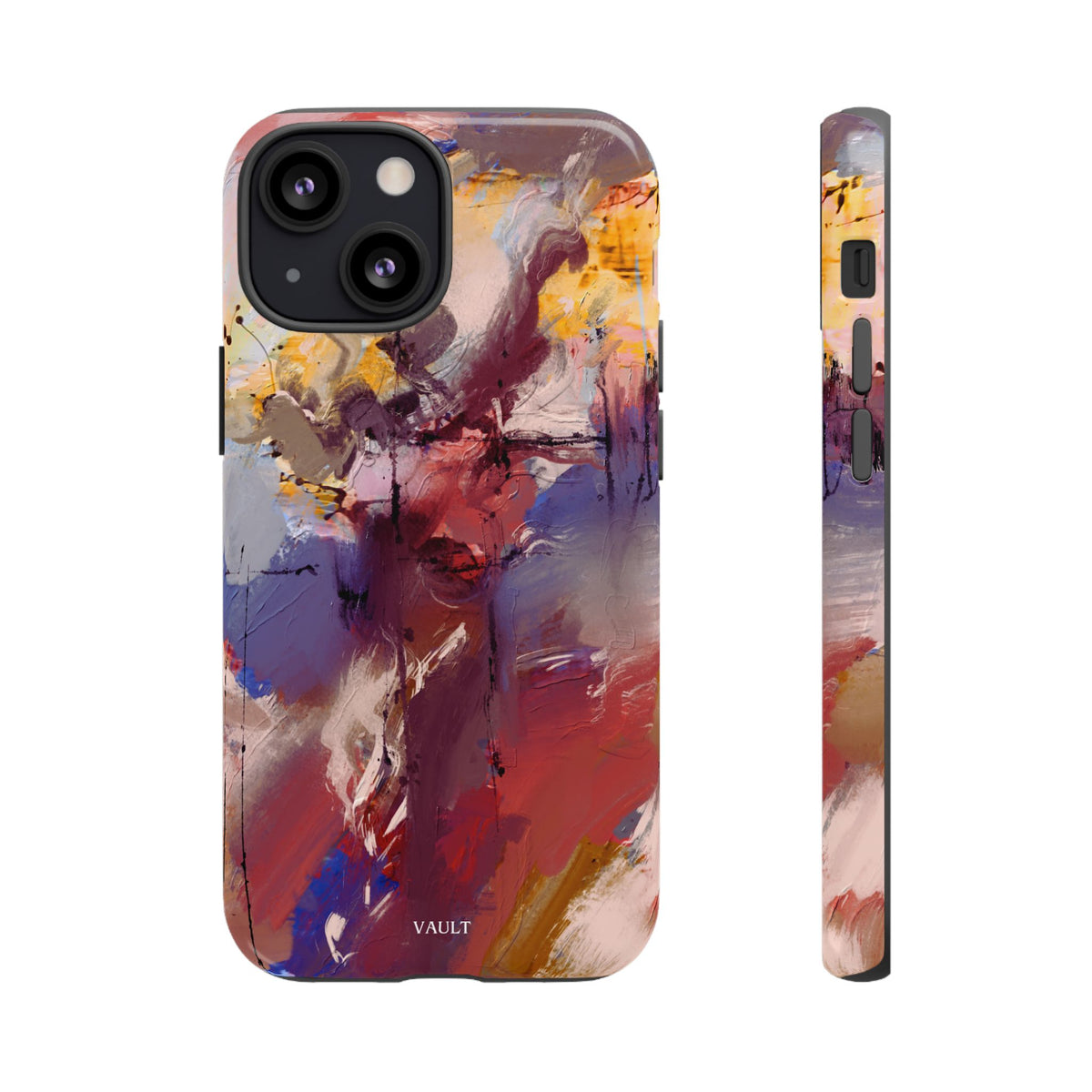 Abstract Brushstroke Tough Phone Case — Colorful Protective iPhone Cover