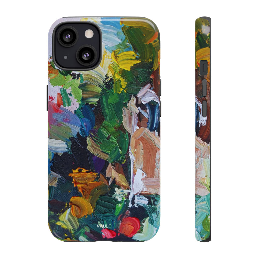 Abstract Paint Brushstroke Phone Case — Colorful Artistic Tough Case