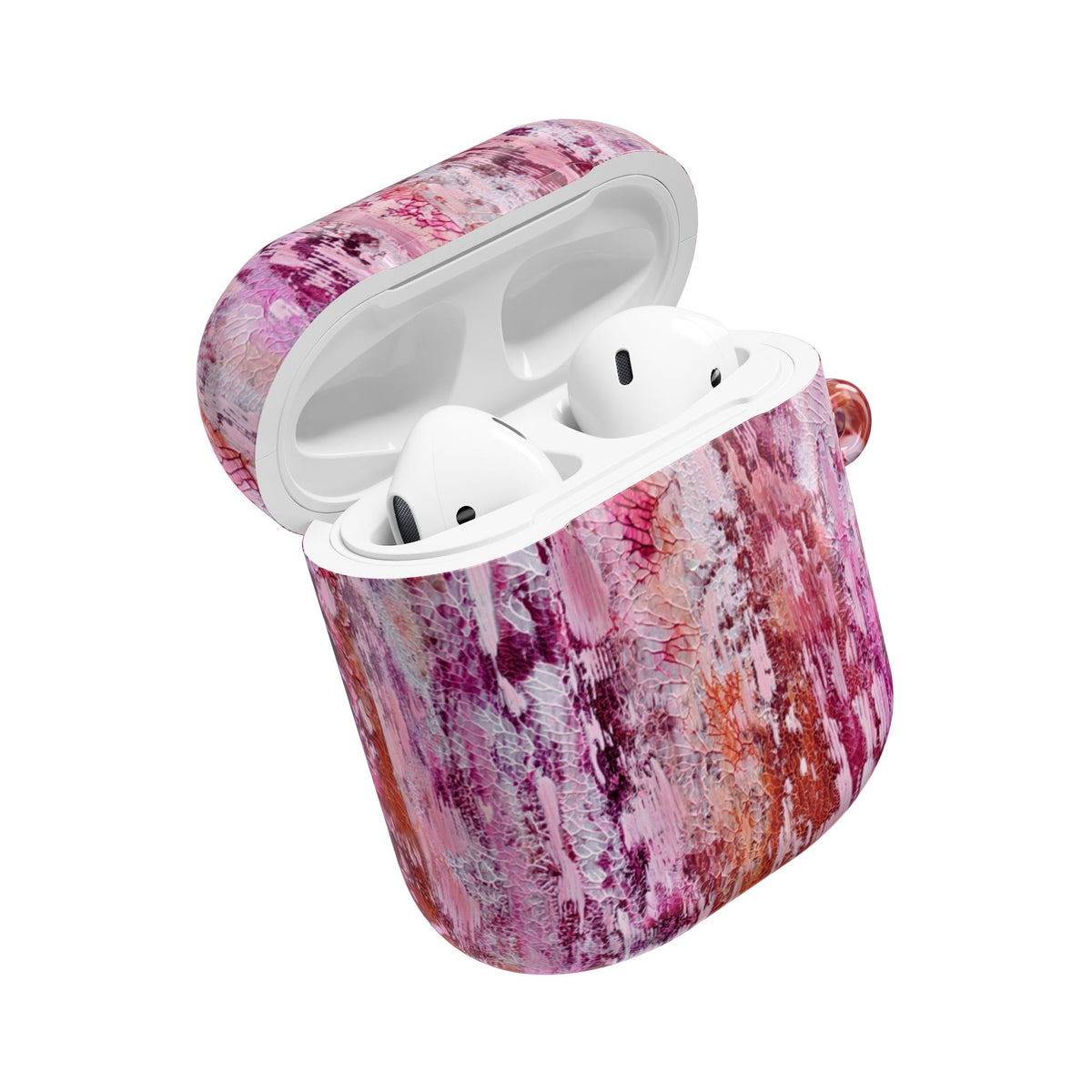 Abstract Pink Marble AirPod Case – Protective Artistic Earbud Cover
