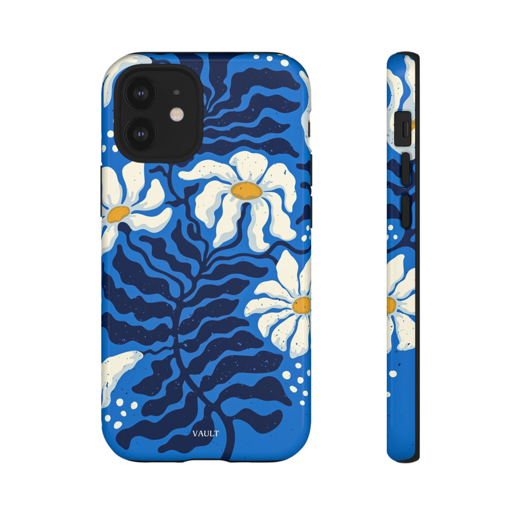 Blue Daisy Tough Phone Case — Floral Protective Phone Cover