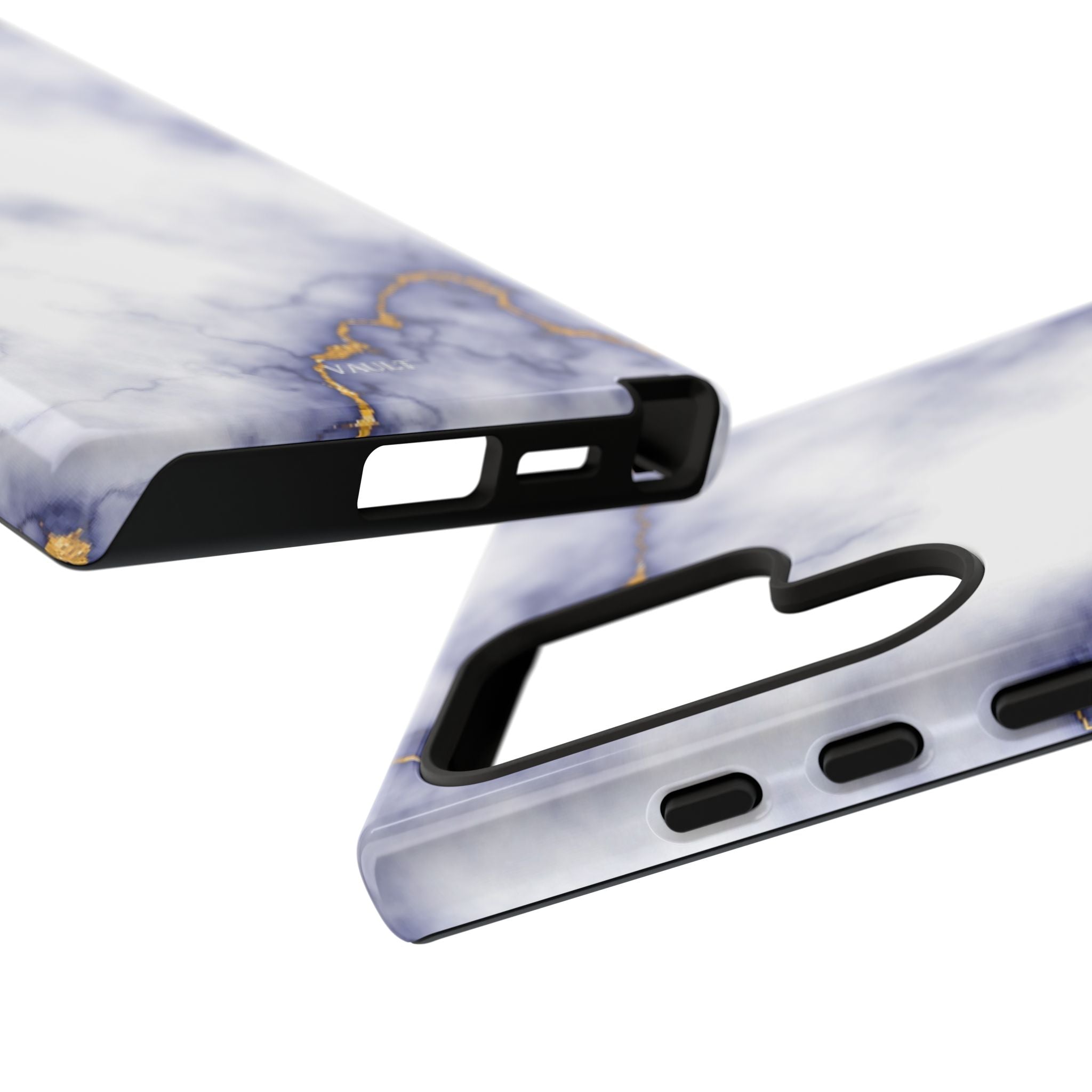 Purple Marble Tough Phone Case with Gold Veins